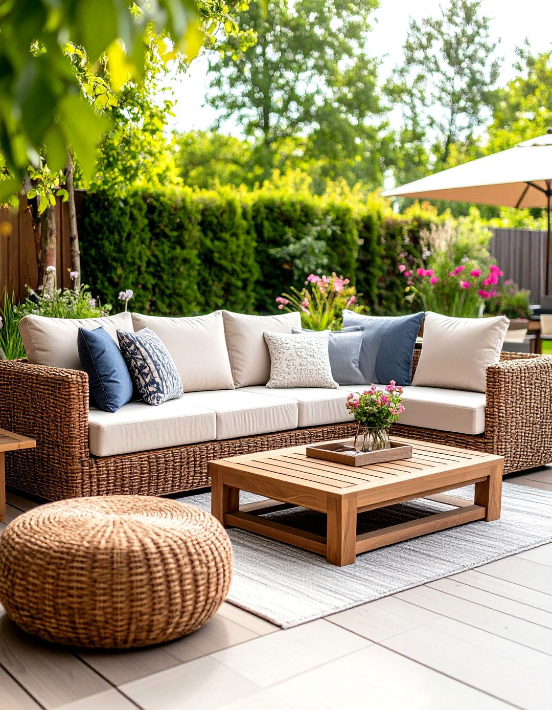 All in One Loveseat Outdoor Seating With Slide Out Tables - 25 outdoor seating ideas