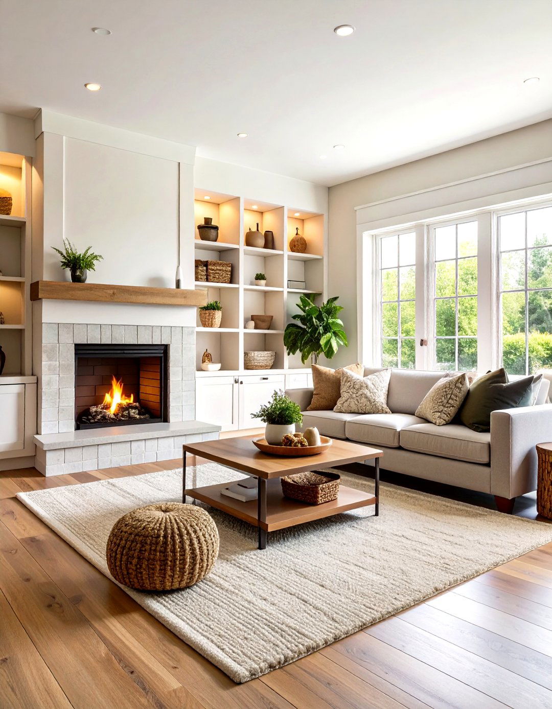 Anchor With Staggered Built Ins - 25 off-center fireplace ideas
