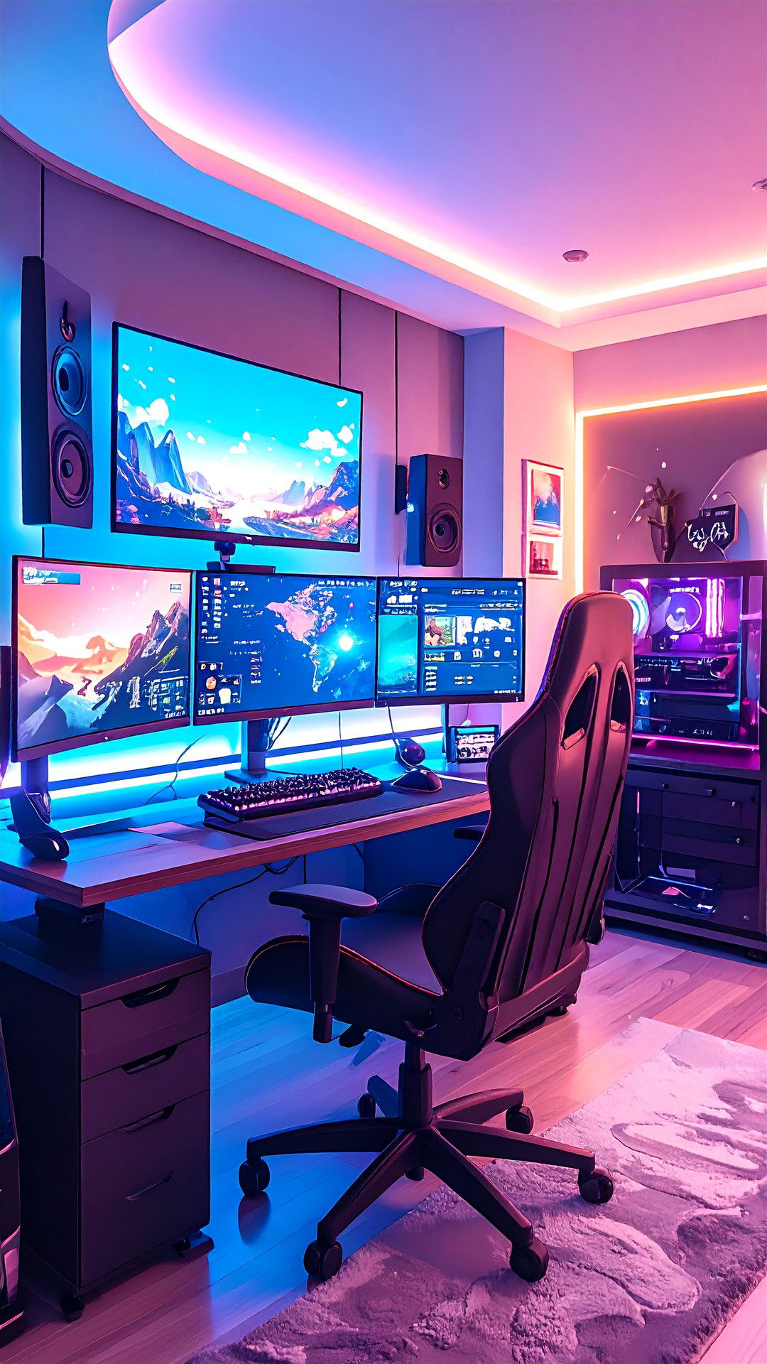 Anime Room Dual Monitor Stream Studio - 25 anime room ideas
