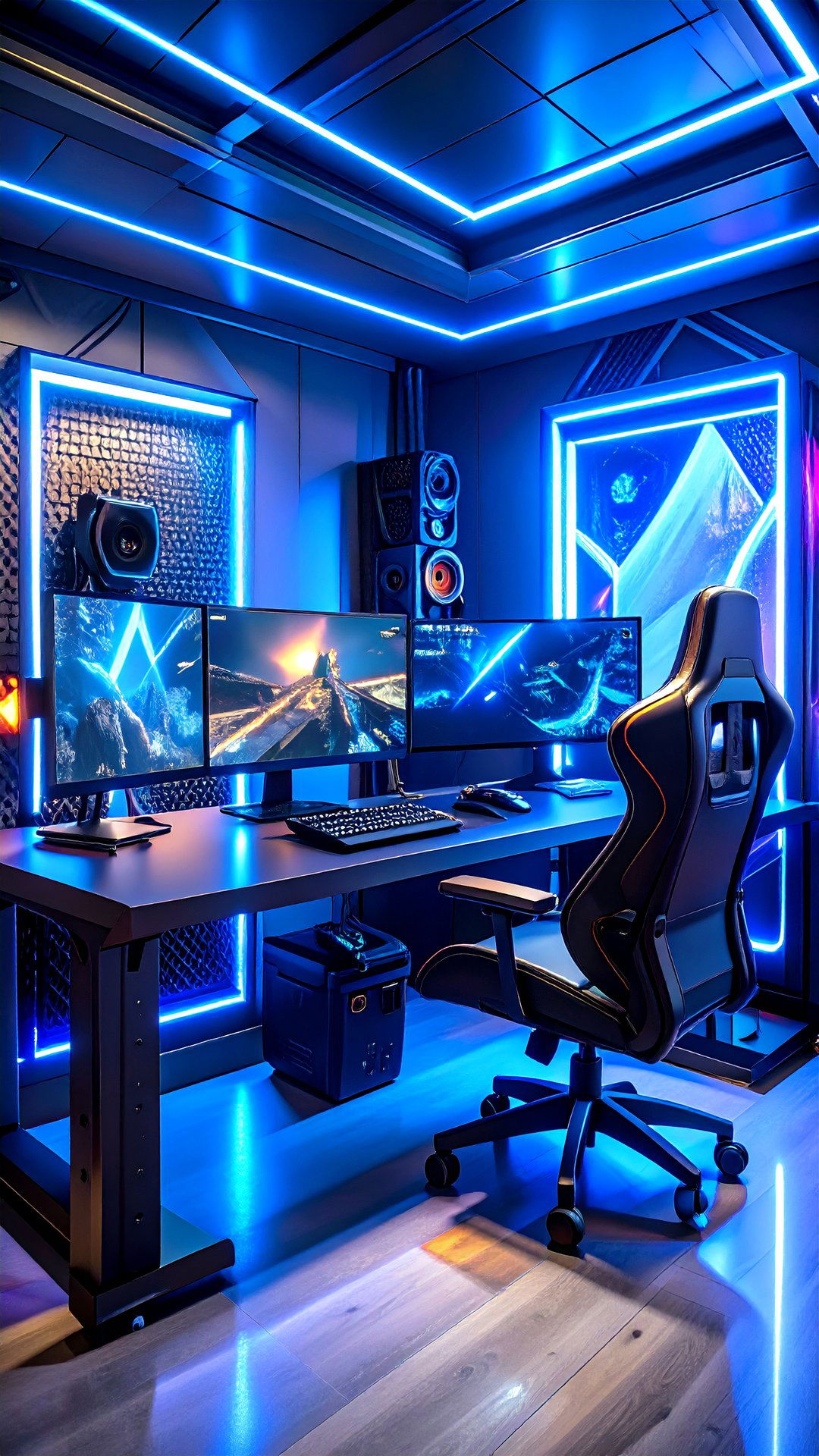 Anime Room Mecha Industrial Desk Setup - 25 anime room ideas