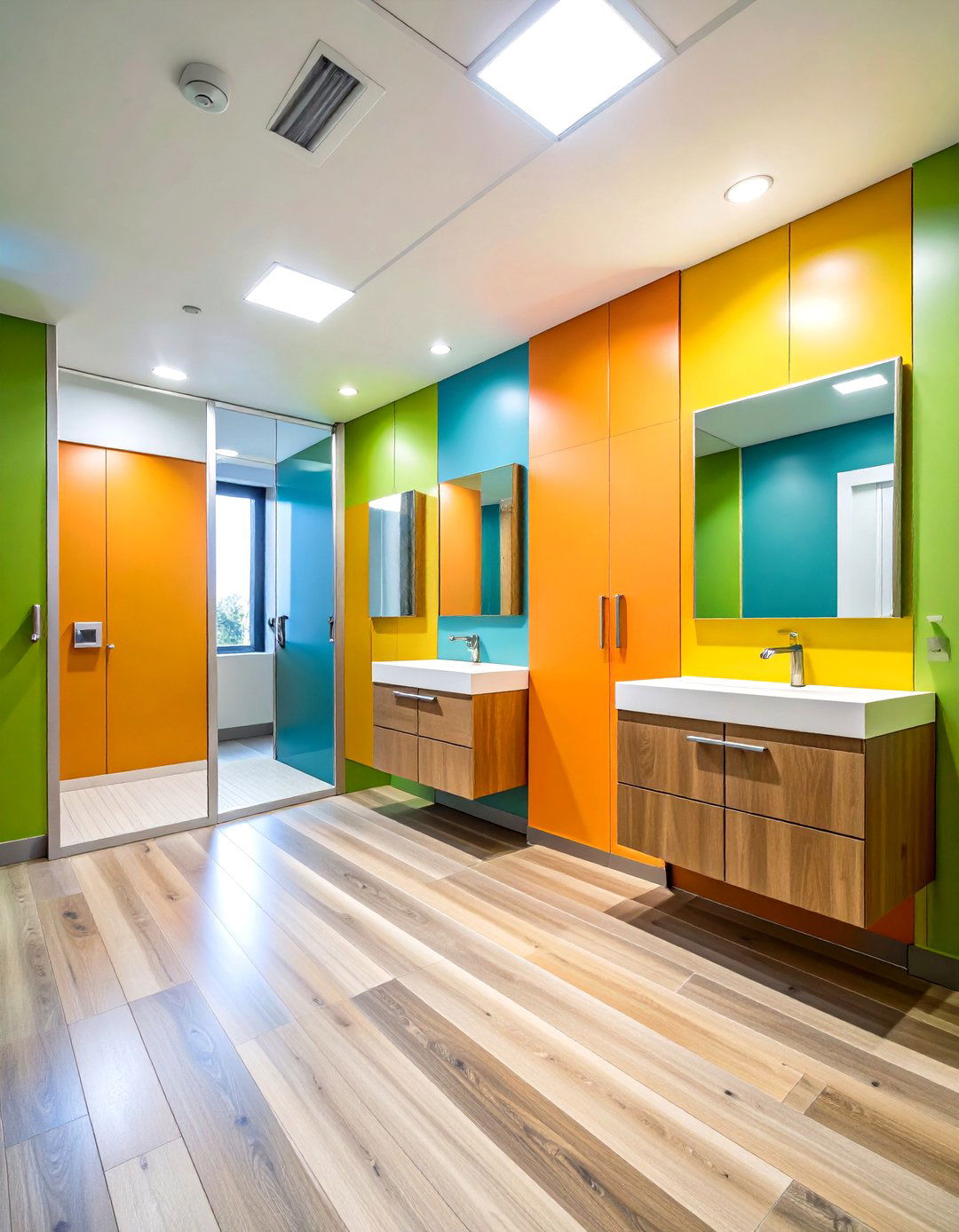 Antimicrobial Partitions and Hardware - 25 office bathroom ideas