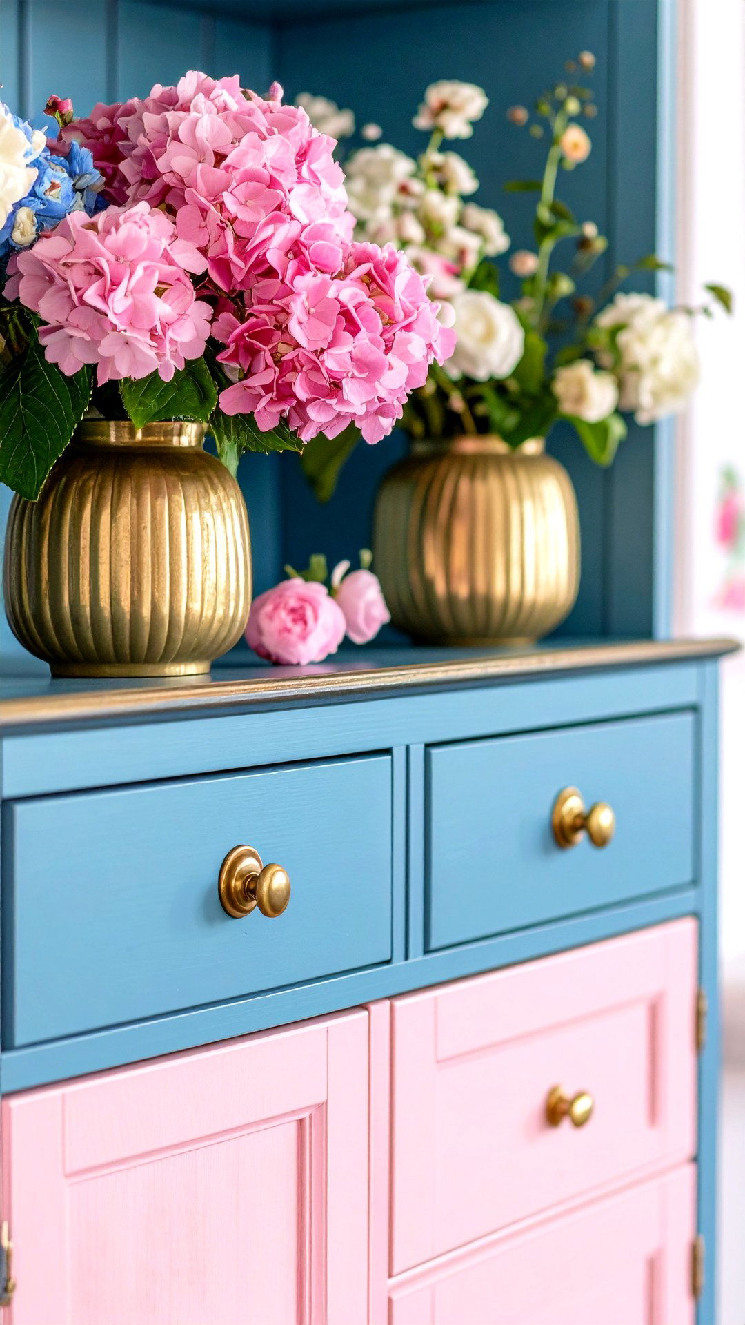 Antique Brass Hardware Adds Understated Shine - 25 grandmillennial style bedroom ideas