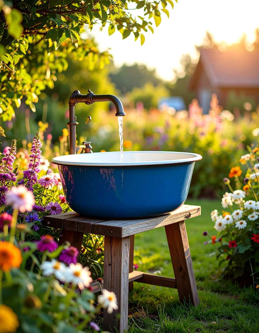 Antique Cast Iron Farmhouse Outdoor Sink - 25 outdoor sink ideas