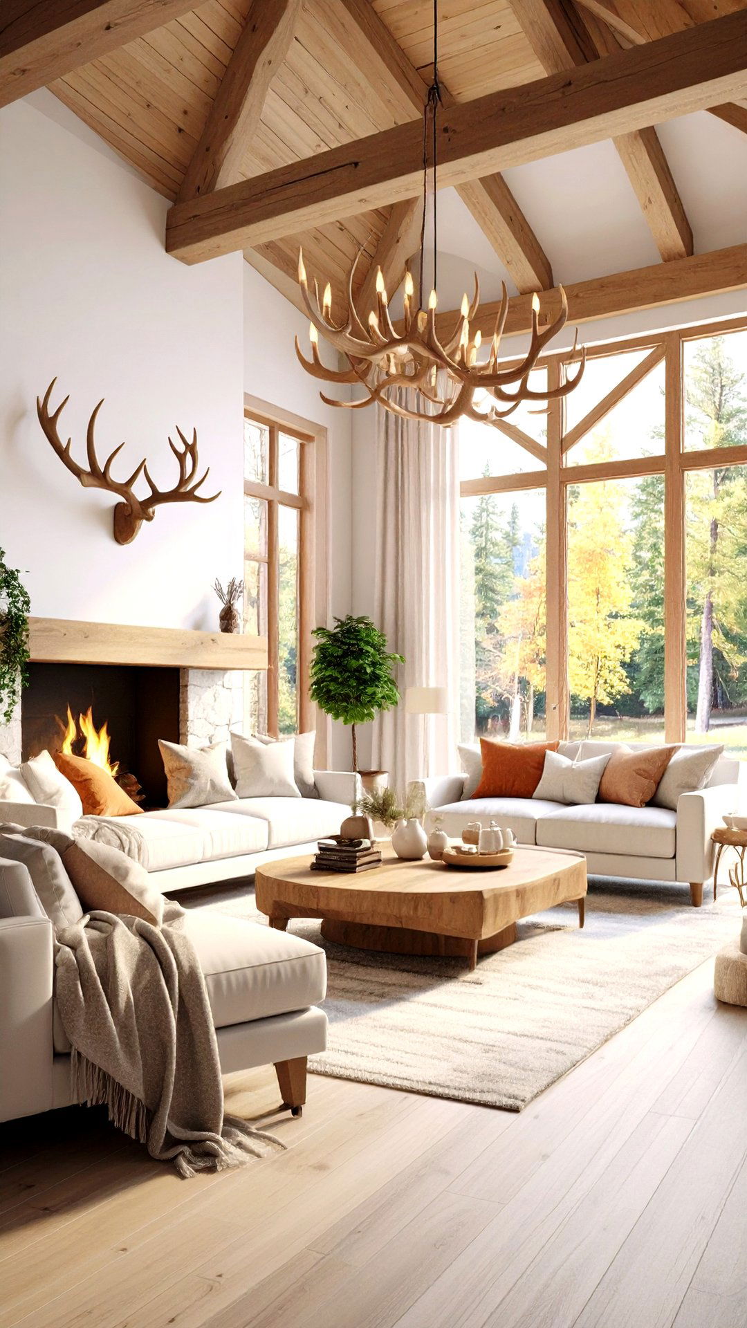 Antler Accents Celebrate Cabin Wilderness - 25 cabin decor ideas