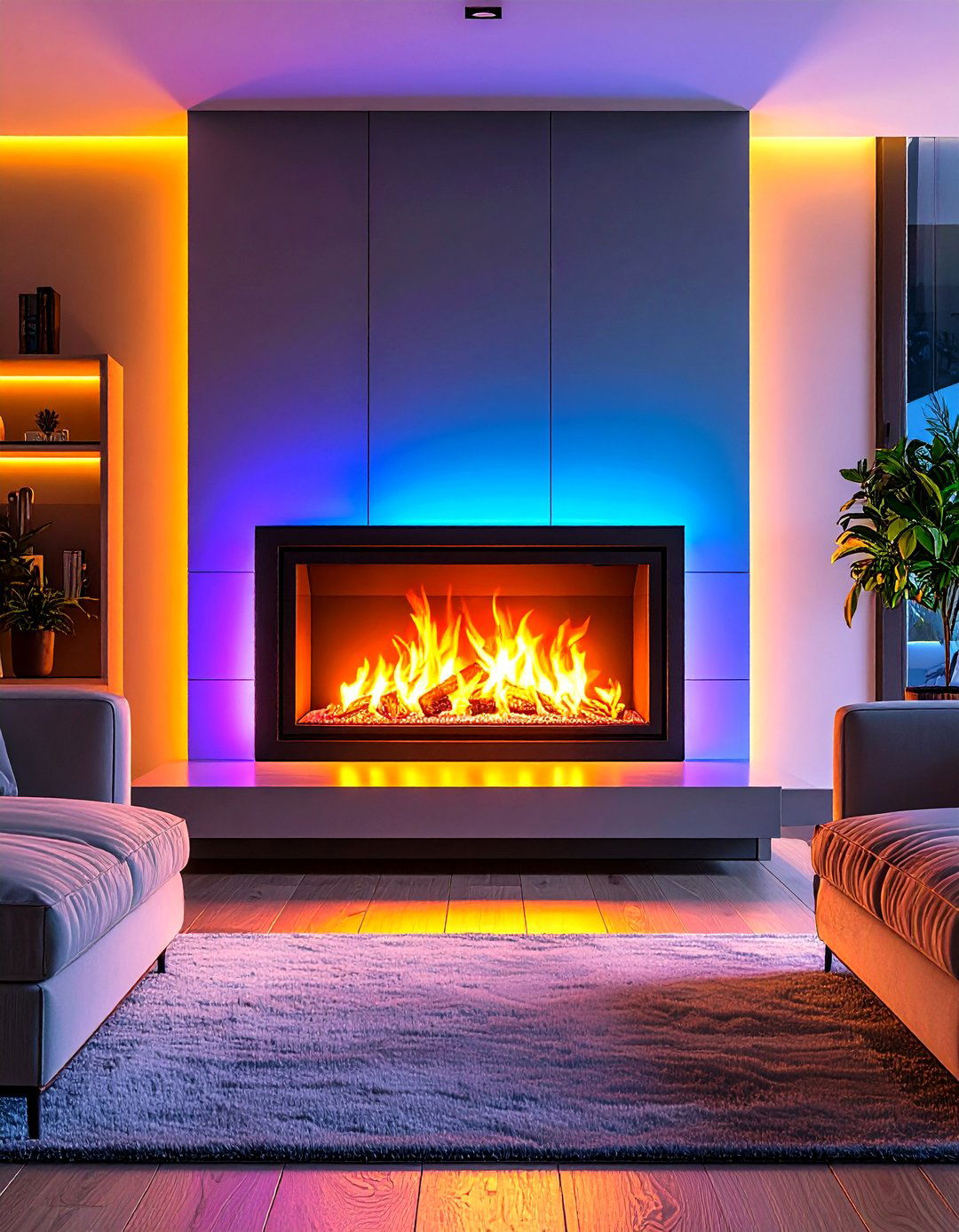 App Controlled Smart Fireplace - 25 fireplace ideas