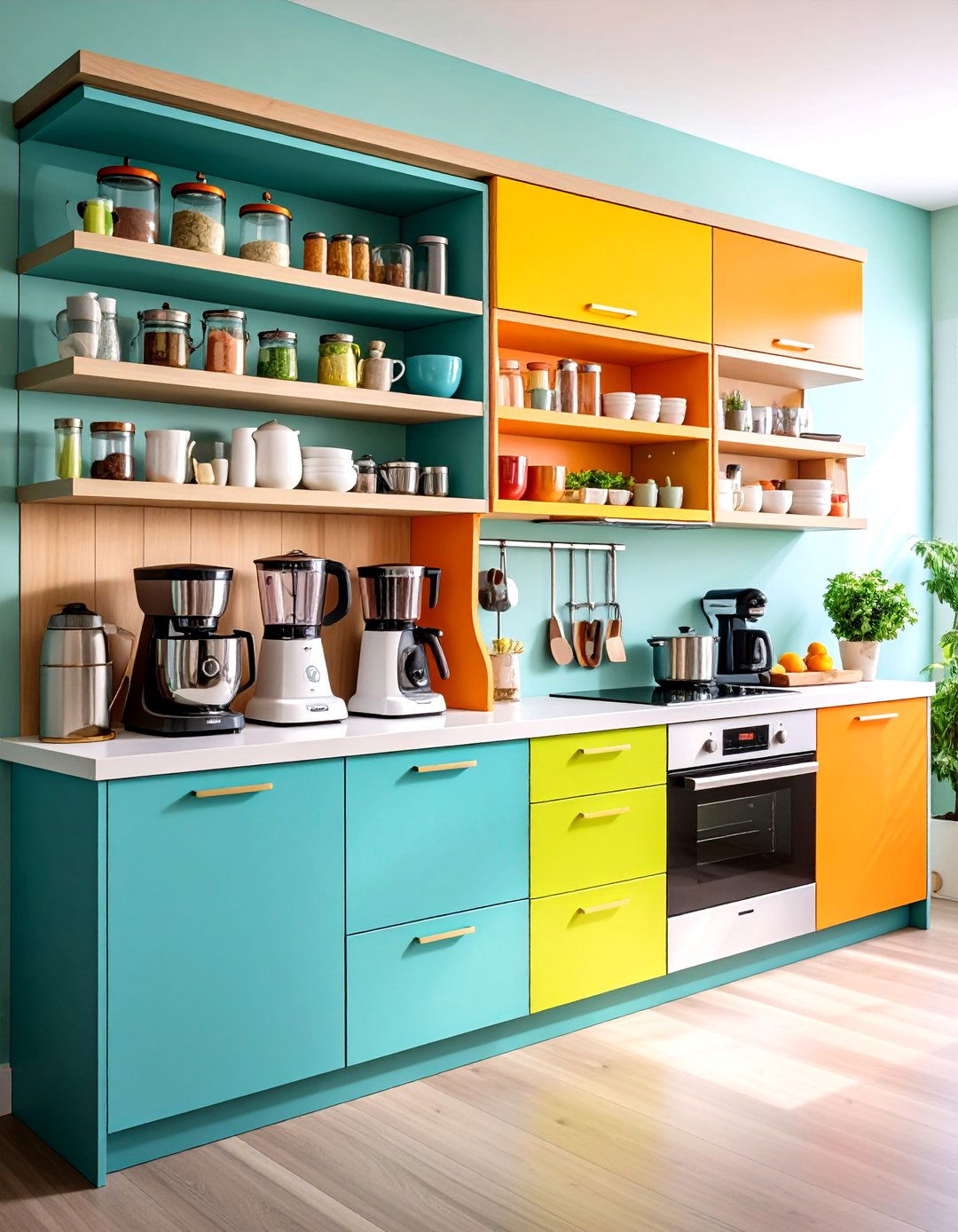 Appliance Garage Shelf Keeps Counters Clear - 25 pantry shelving ideas