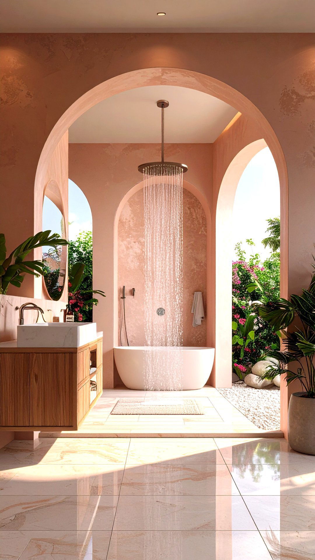 Arched Bathroom Doorways and Niches - 25 aesthetic bathroom ideas