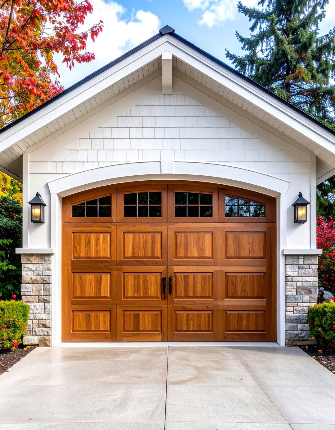 Arched Header Cap Trim - 25 exterior garage door trim ideas