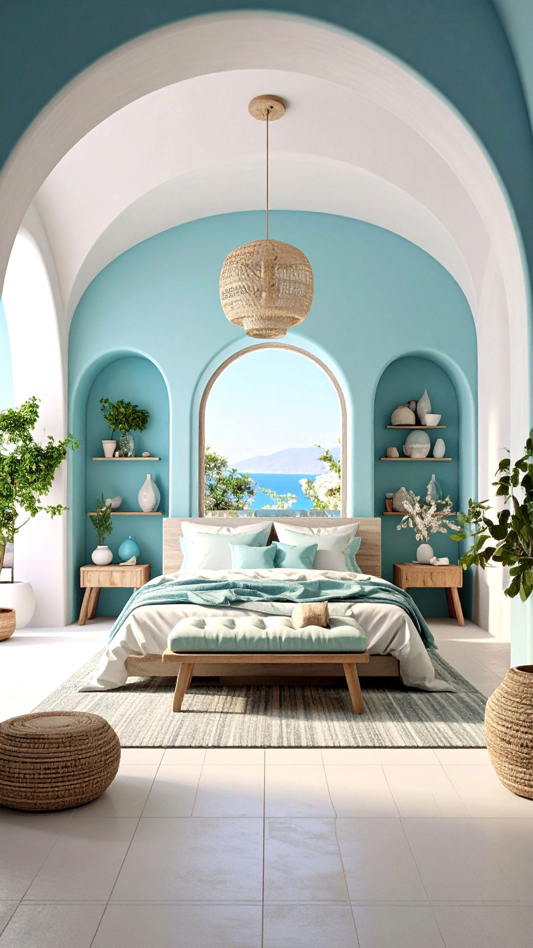 Arched Plaster Niches Greek Bedroom - 25 greek bedroom design ideas