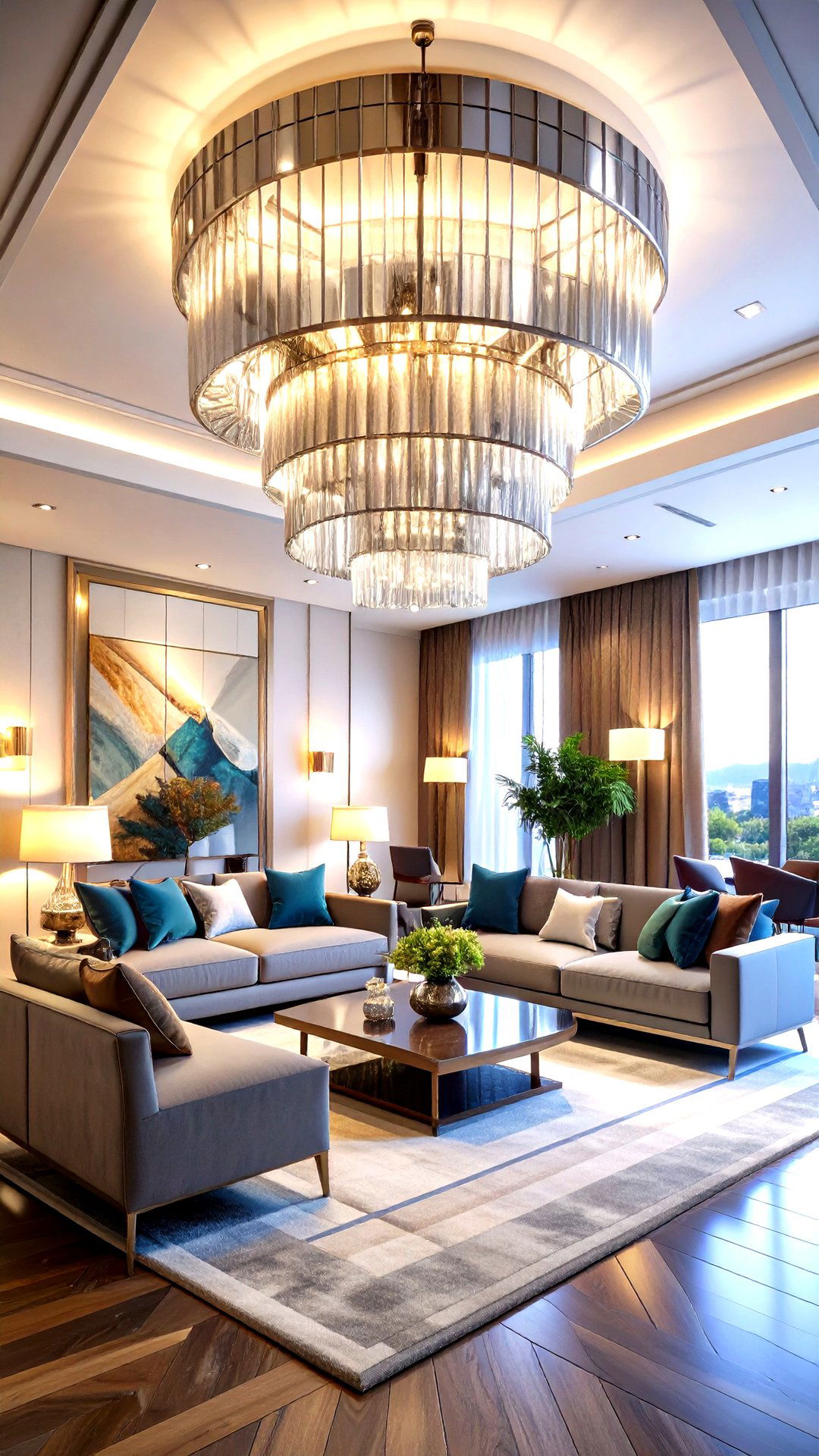 Art Deco Chrome and Glass Lighting - 25 art deco interior design ideas