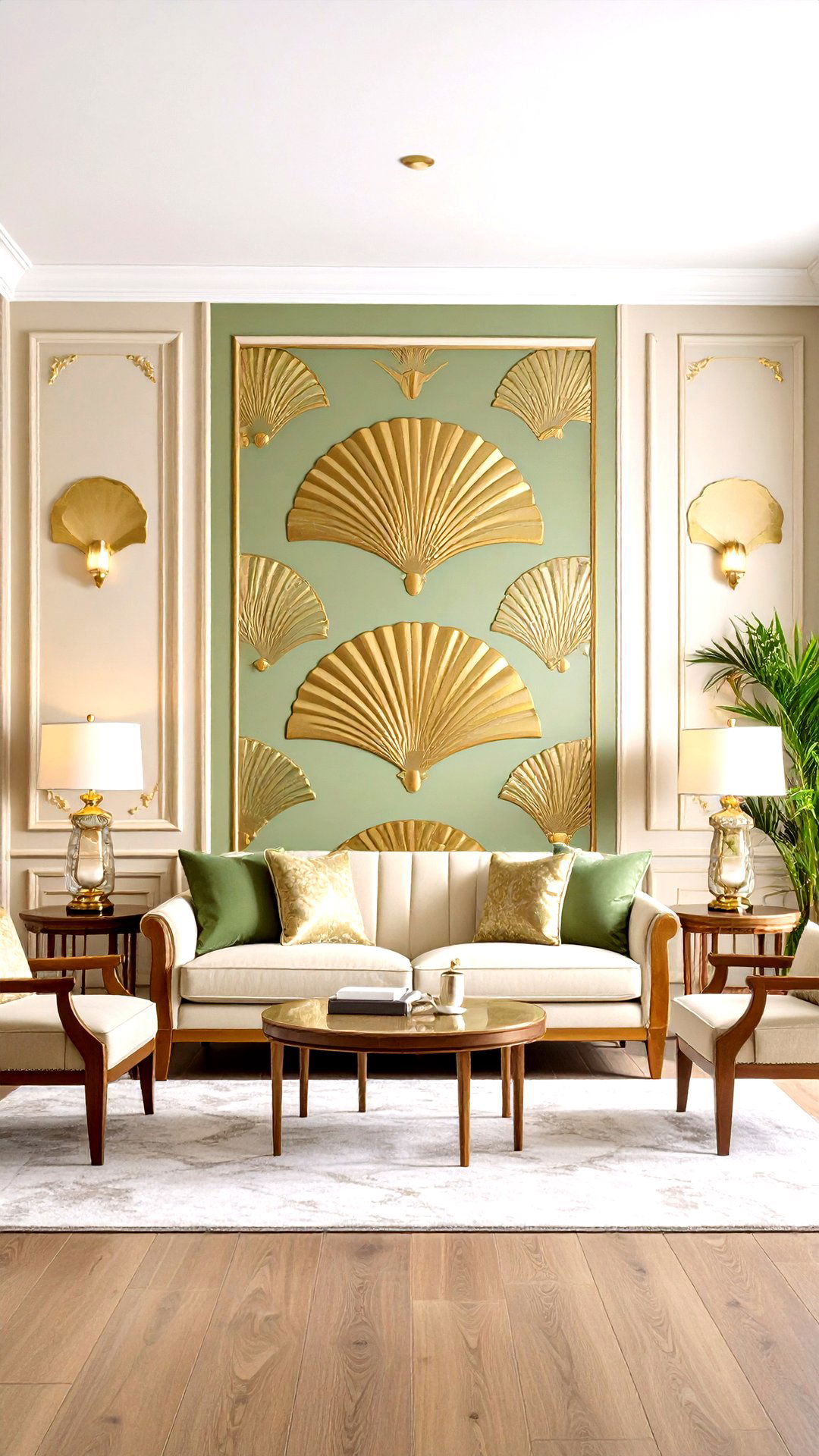 Art Deco Fan Motif Wallcoverings - 25 art deco interior design ideas