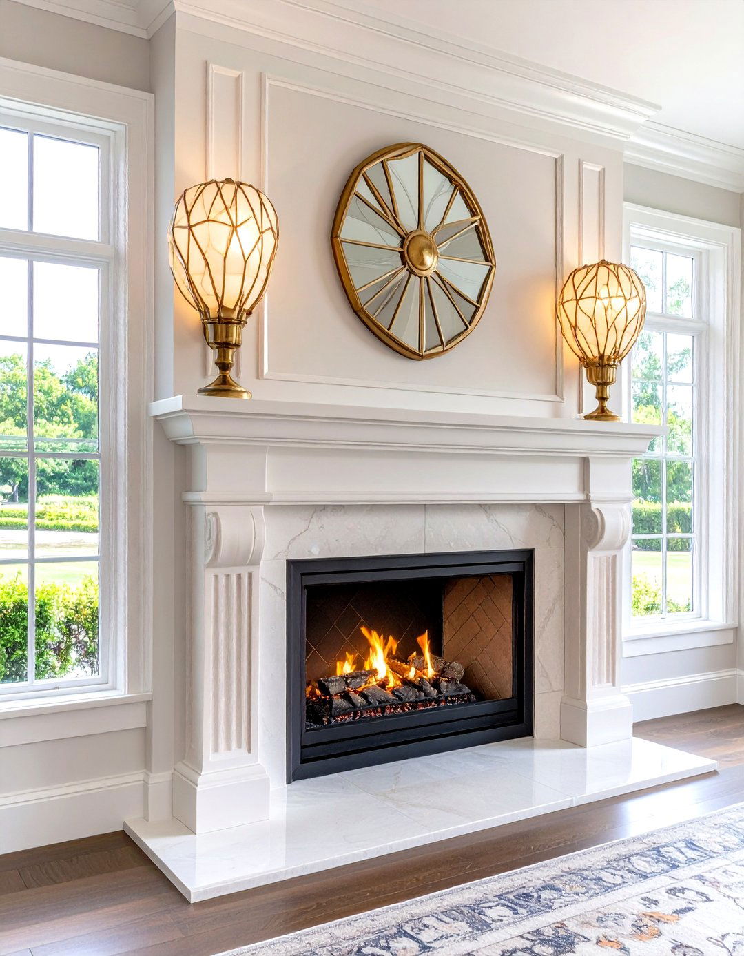 Art Deco Geometric Fireplace Sconces - 25 fireplace sconces ideas