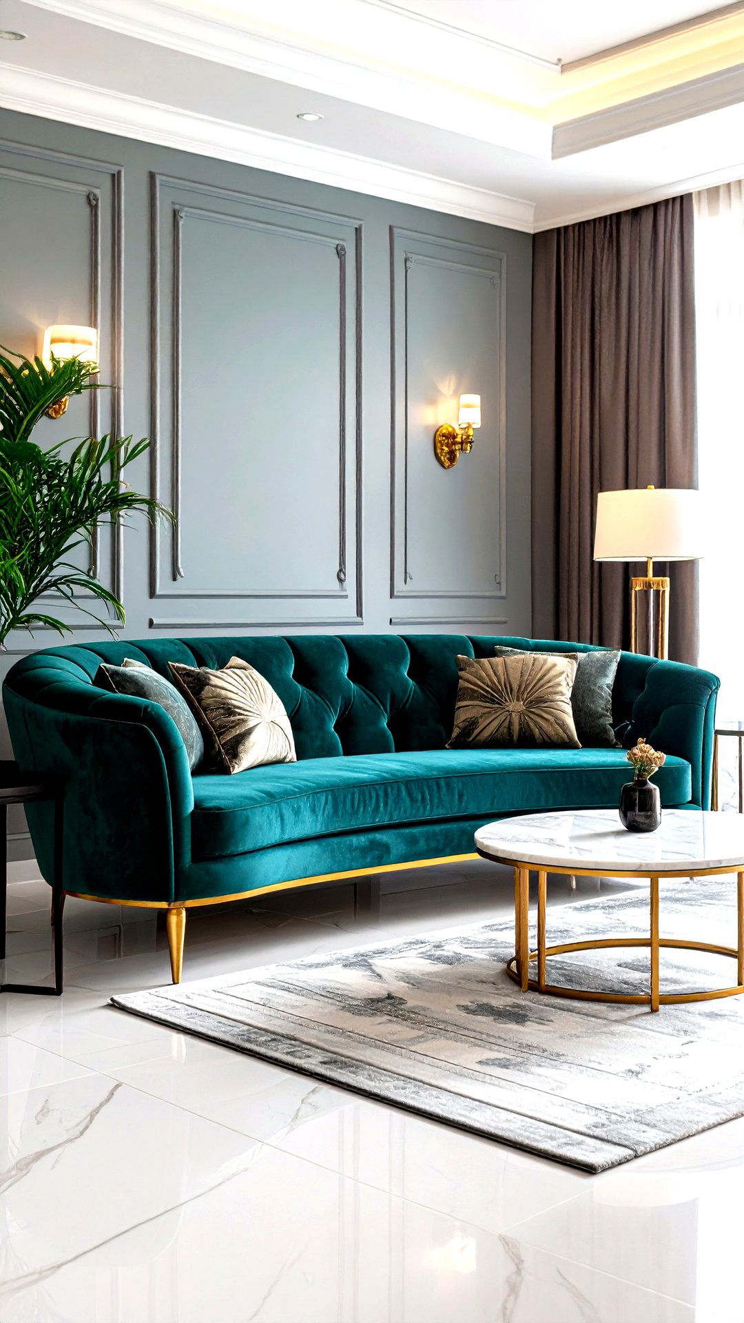 Art Deco Glam Velvet Seating - 25 art deco interior design ideas
