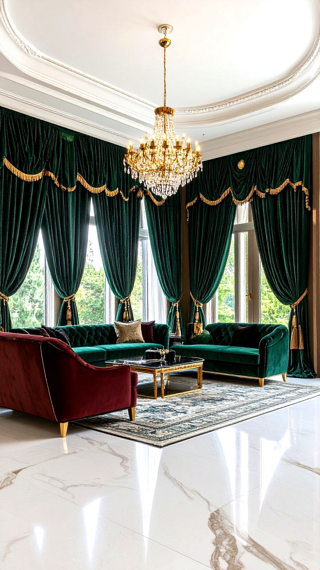 Art Deco Jewel Tone Draperies - 25 art deco interior design ideas