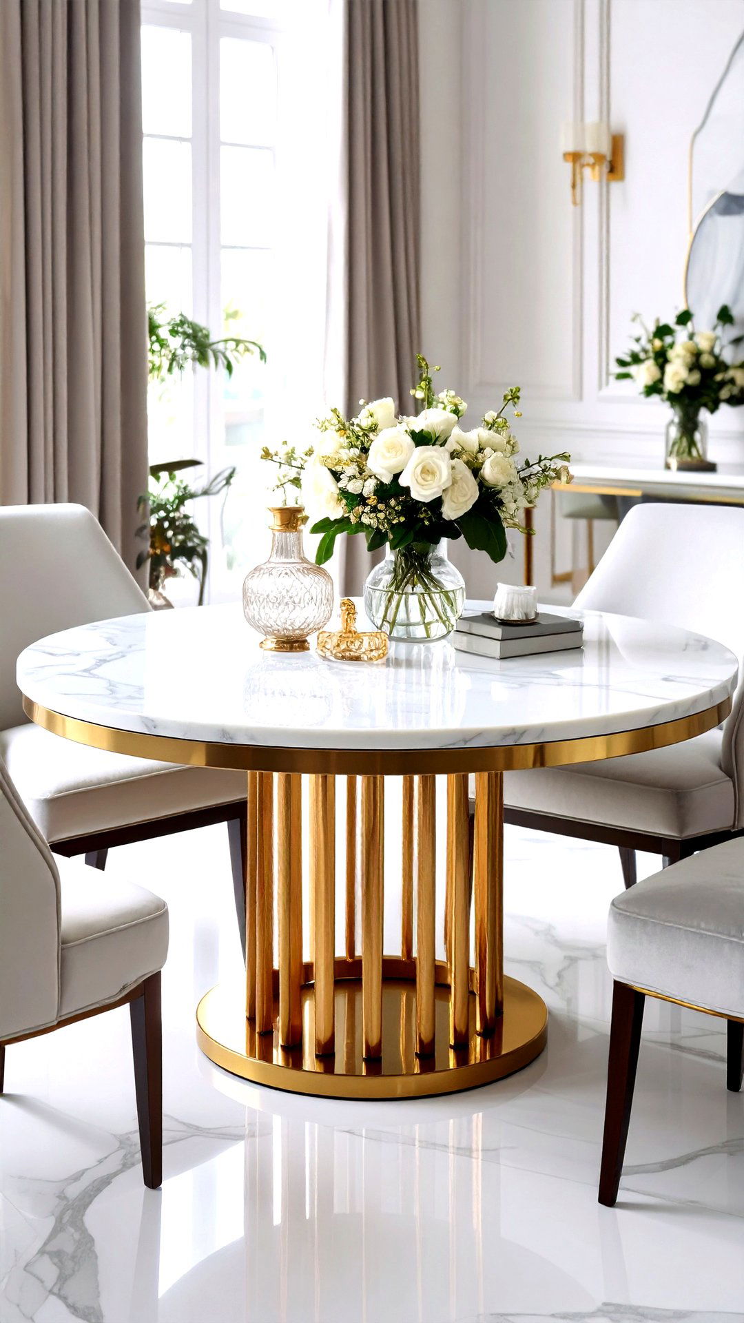 Art Deco Marble and Metal Cocktail Tables - 25 art deco interior design ideas