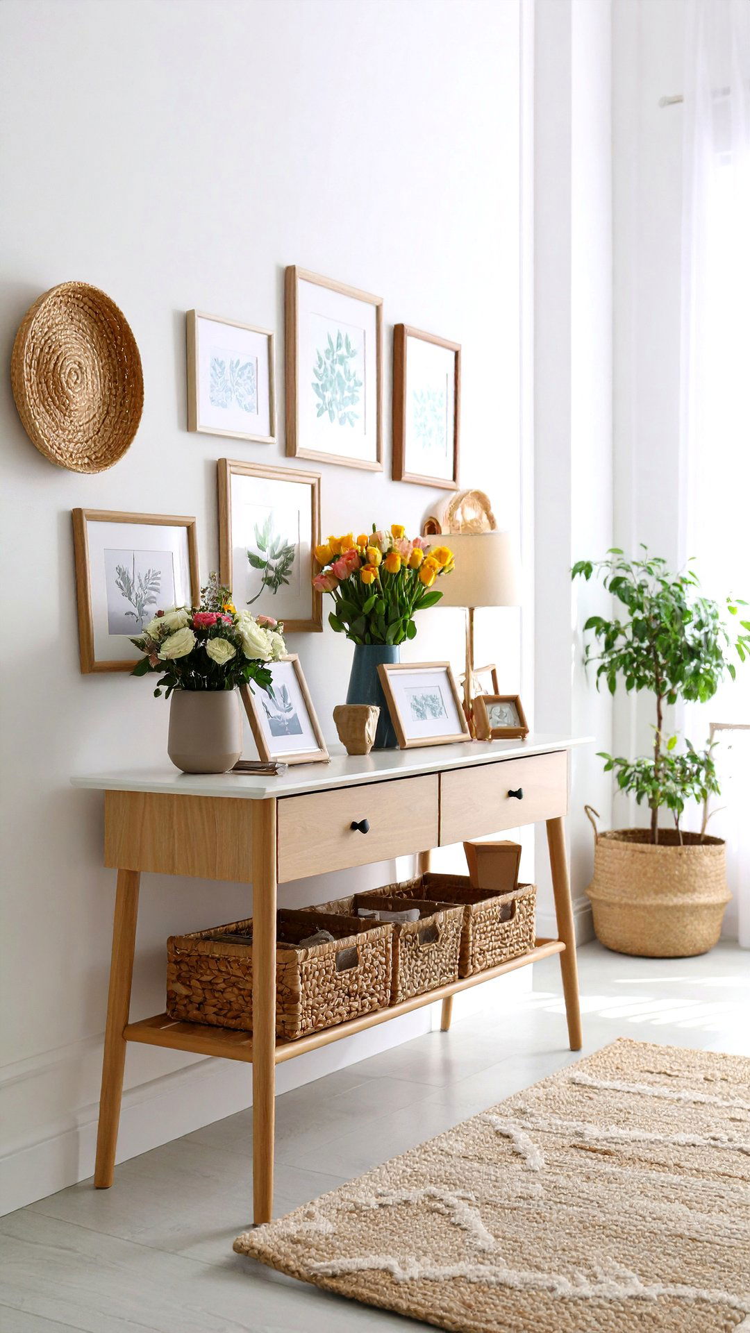 Art Swap System for a Dynamic Console Table - 25 console table decor ideas