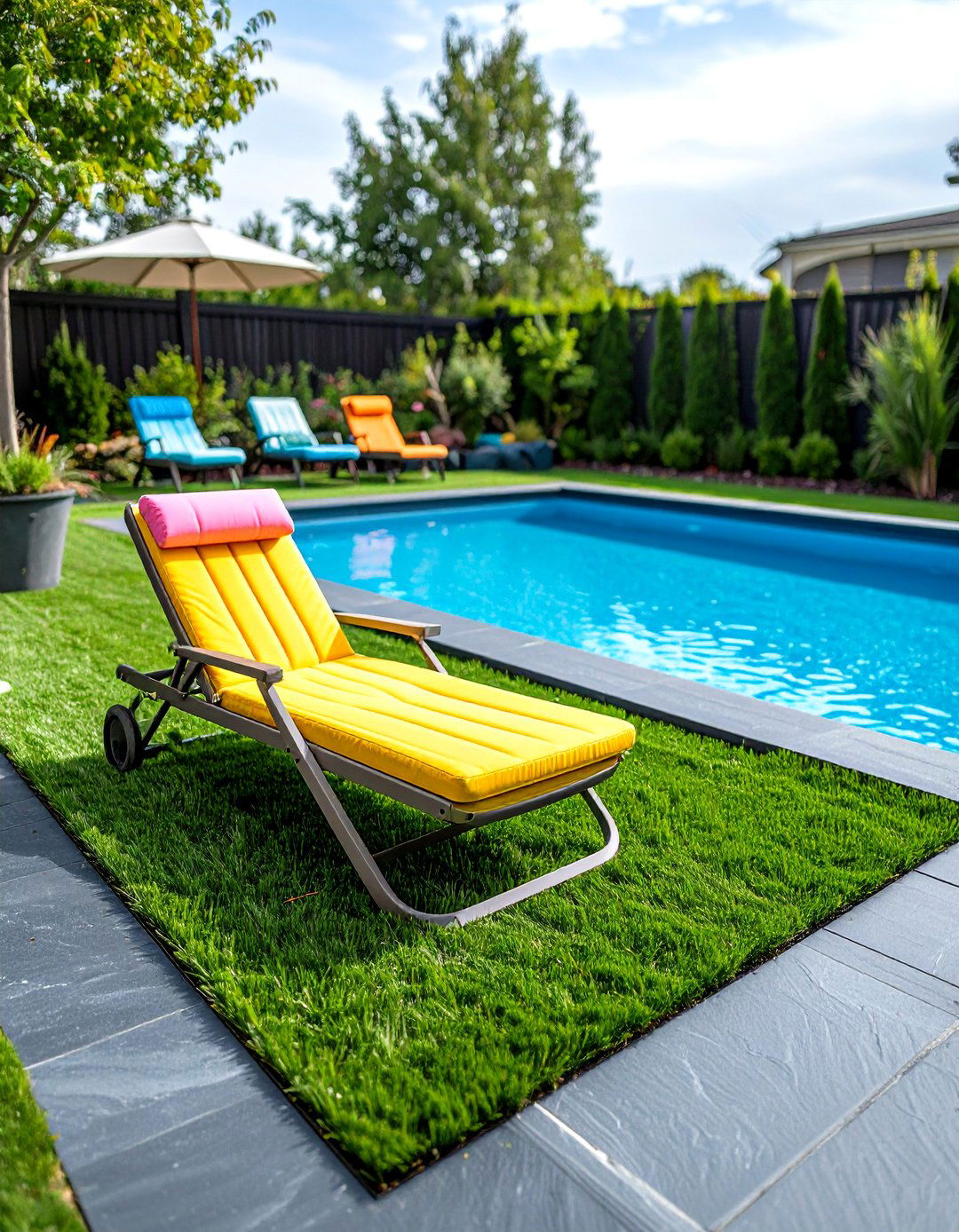 Artificial Turf Fringe Around an Above Ground Pool - 25 above ground pool landscaping ideas