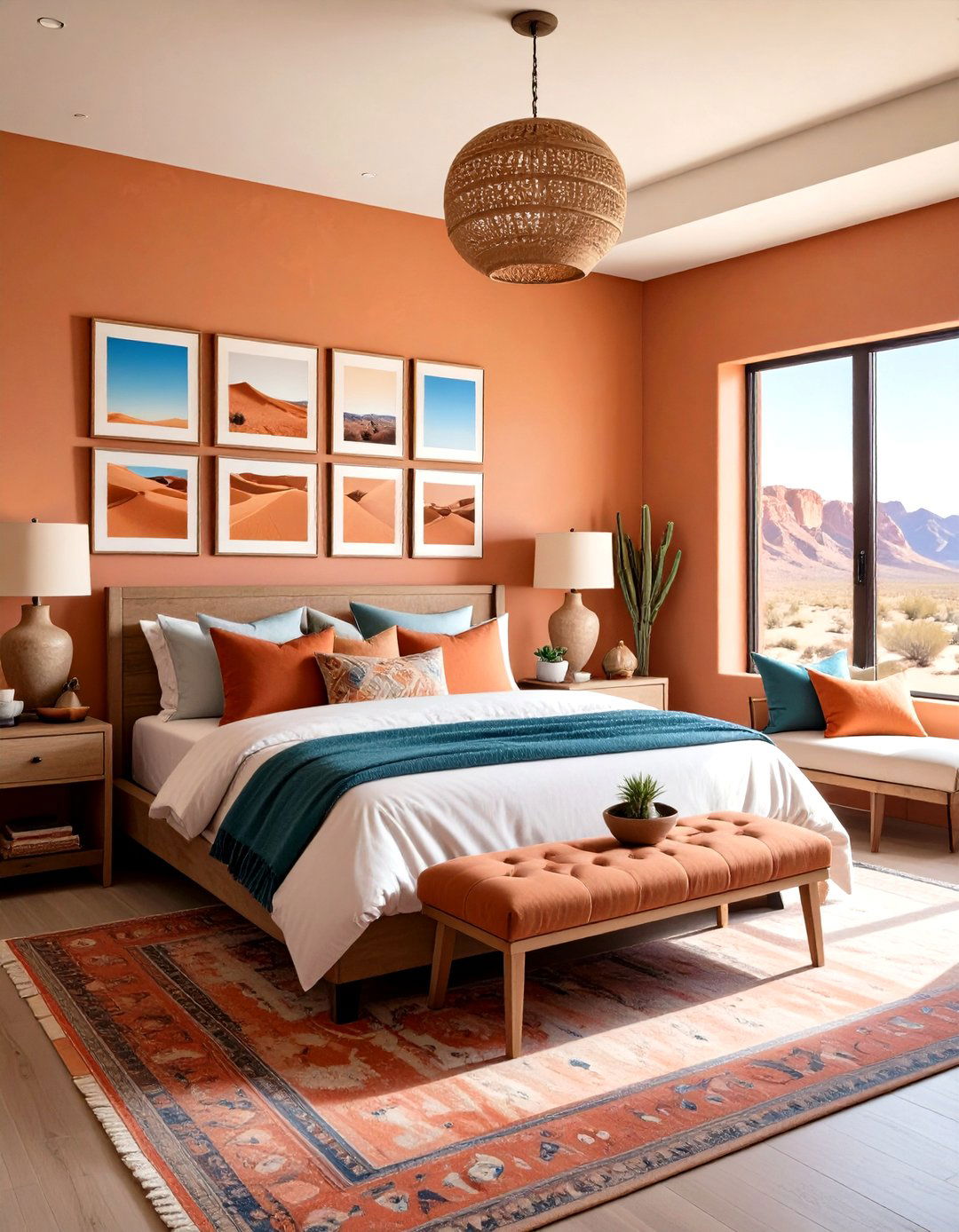 Artwork in a Terracotta Bedroom Desert Inspired Prints - 25 Terracotta Bedroom Ideas