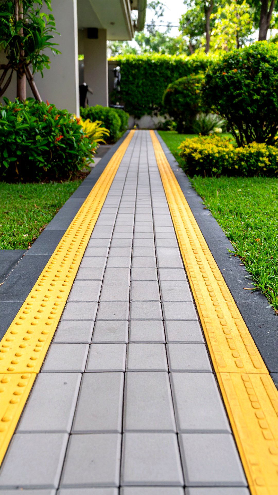 Asphalt Walkway with Tactile Paving for Low Vision Guidance - 25 asphalt walkway ideas