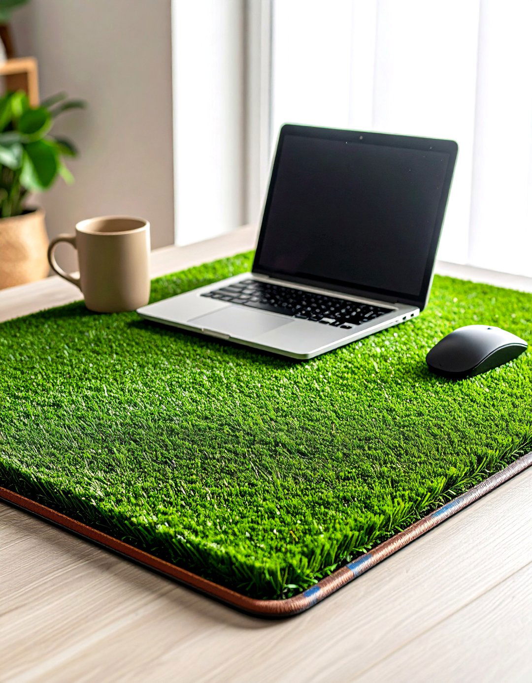 Astroturf Desk Mat for a Mini Field at Work - 25 football room decor ideas