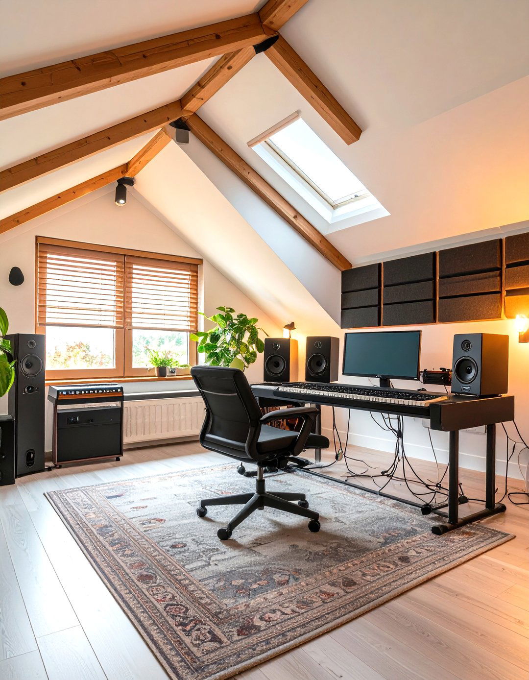 Attic Music Room Under Sloped Ceilings - 25 music room ideas