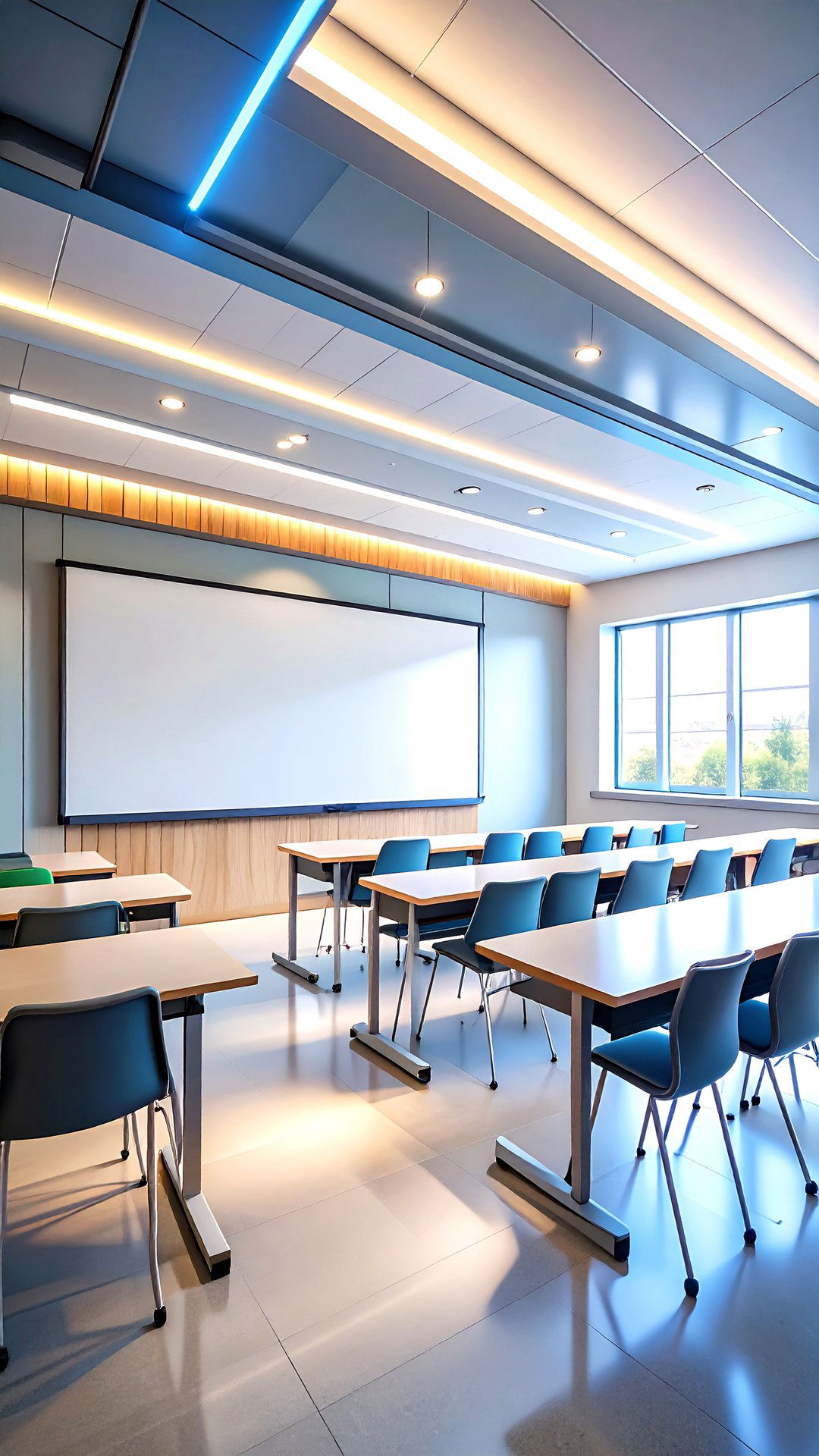 Backlit Whiteboard Classroom Lighting to Ease Contrast - 25 classroom lighting ideas