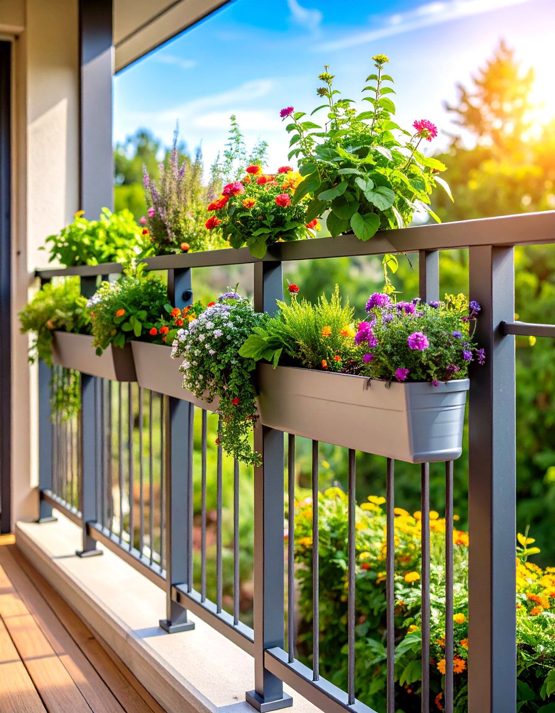 Balcony Railing Plant Stand - 25 outdoor plant stand ideas