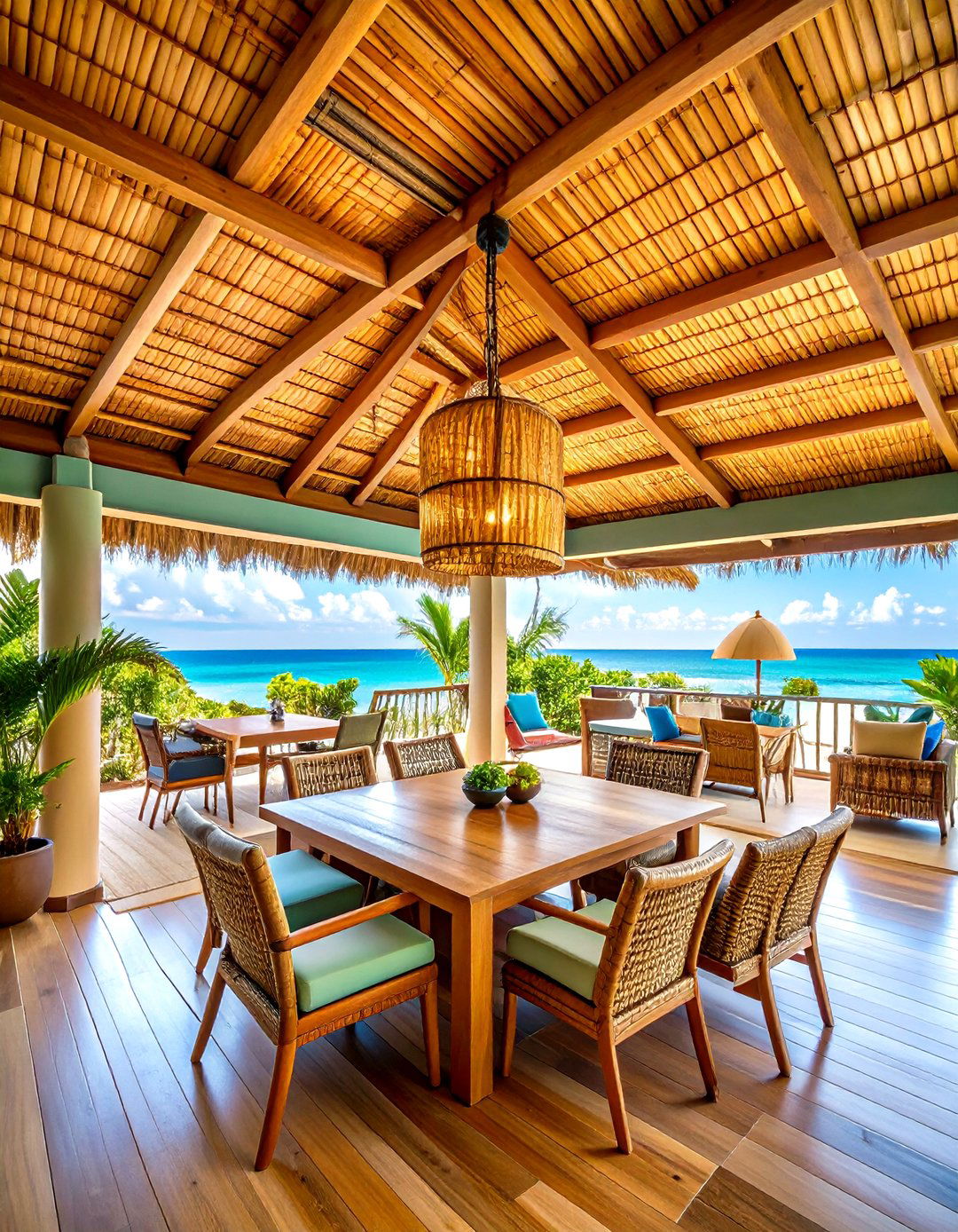 Bamboo or Rattan Patio Ceiling - 25 patio ceiling ideas