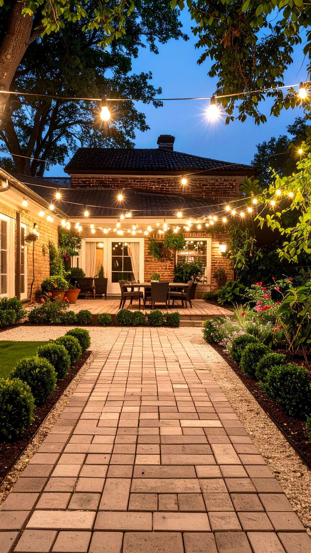 Basket Weave Brick Patio That Evokes Cottage Garden Paths - 25 brick patio ideas