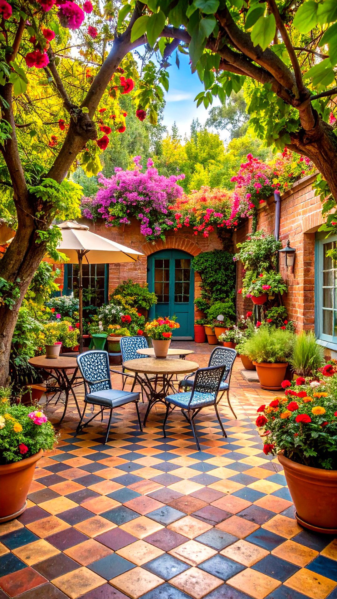 Basket Weave Courtyard - 25 brick landscaping ideas