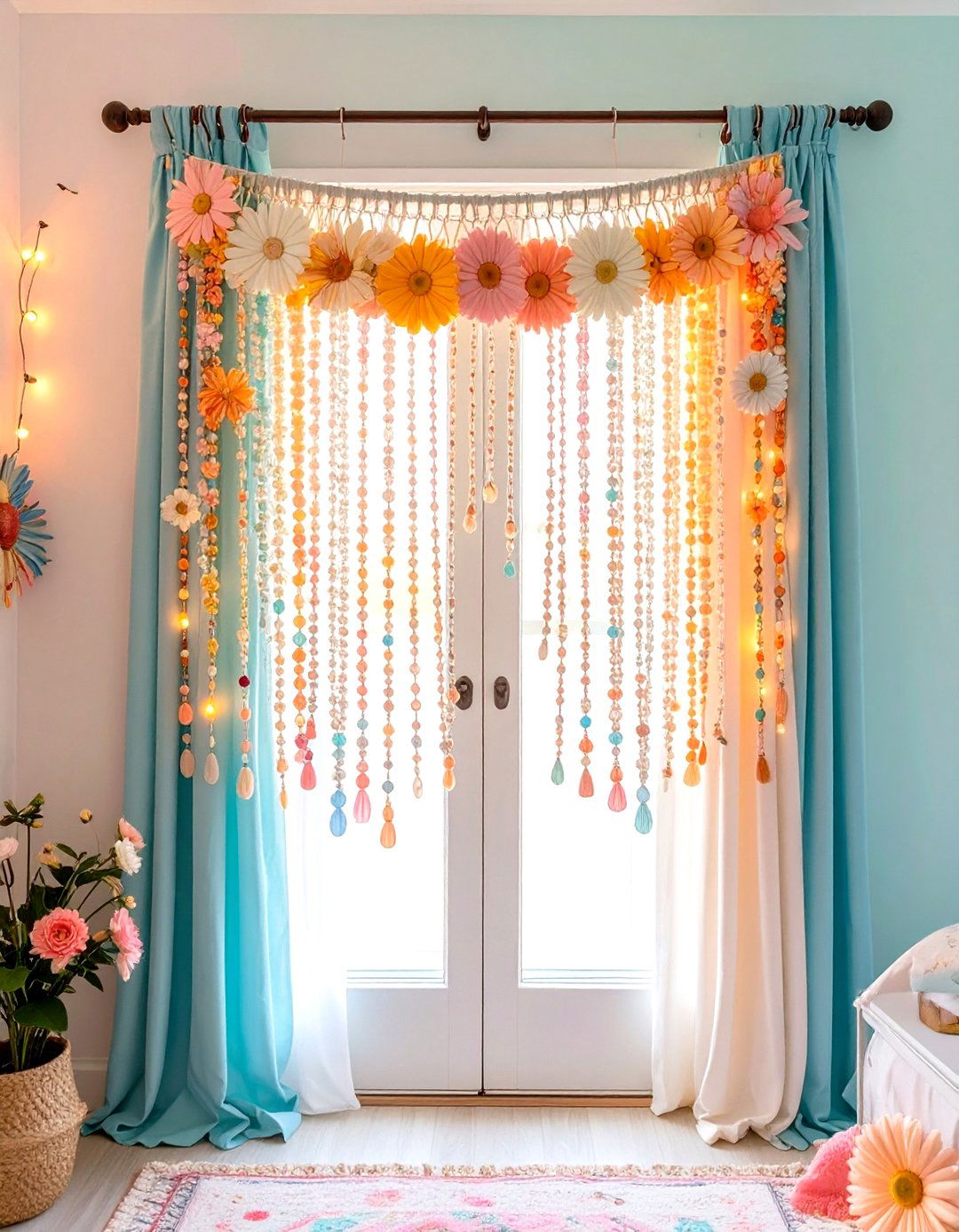 Beaded Curtain Doorway in a s Bedroom - 25 90s bedroom decor ideas