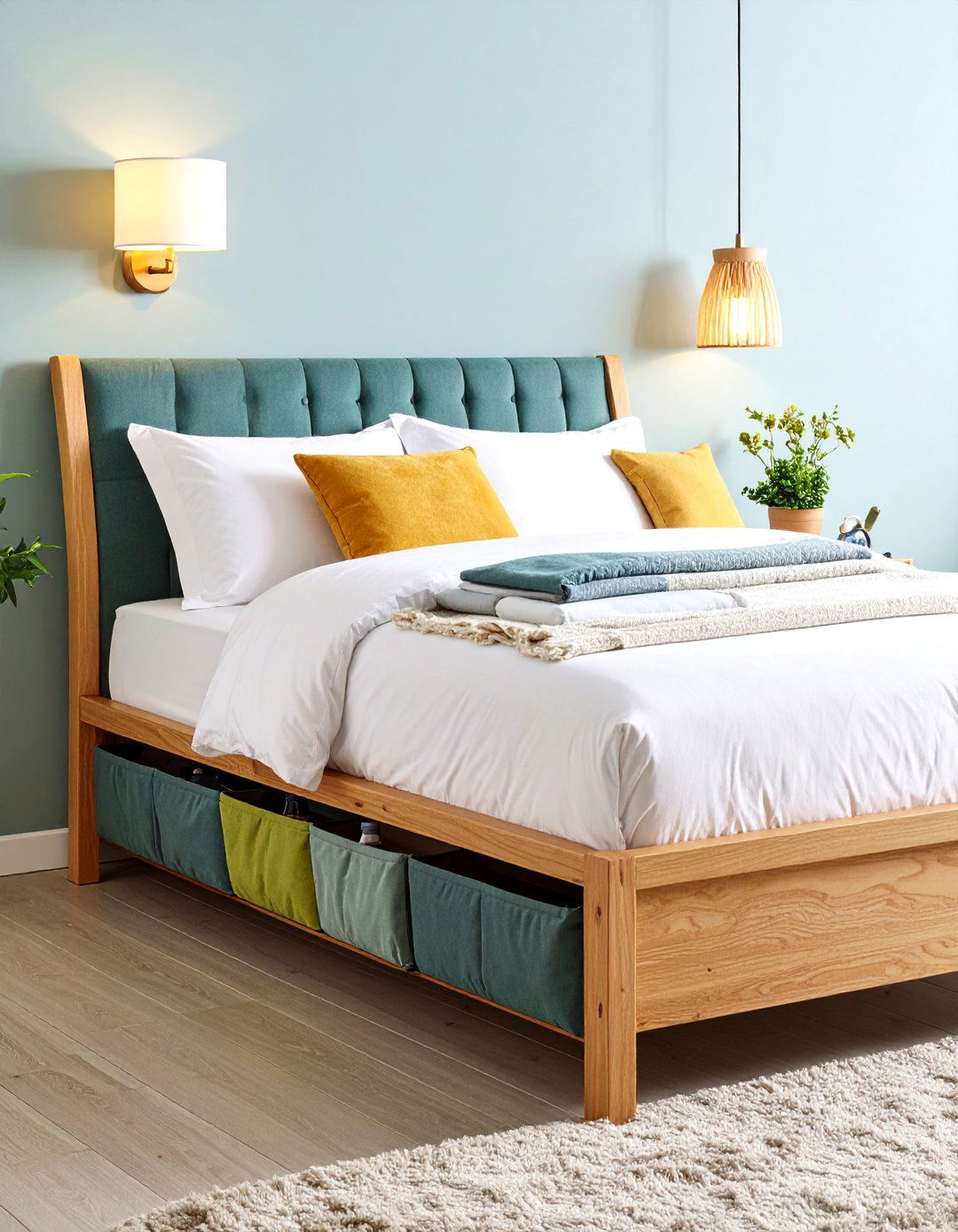 Bedside Caddy Nightstand Slips Under the Mattress - 25 nightstand ideas