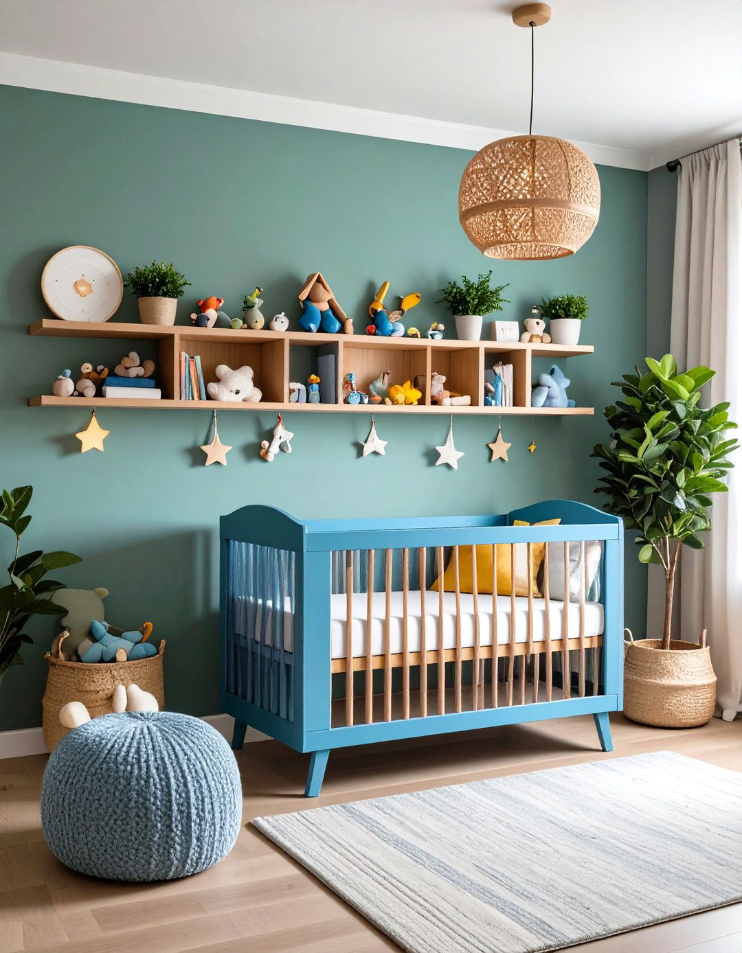 Bedside Peg Shelf - 25 nursery storage ideas