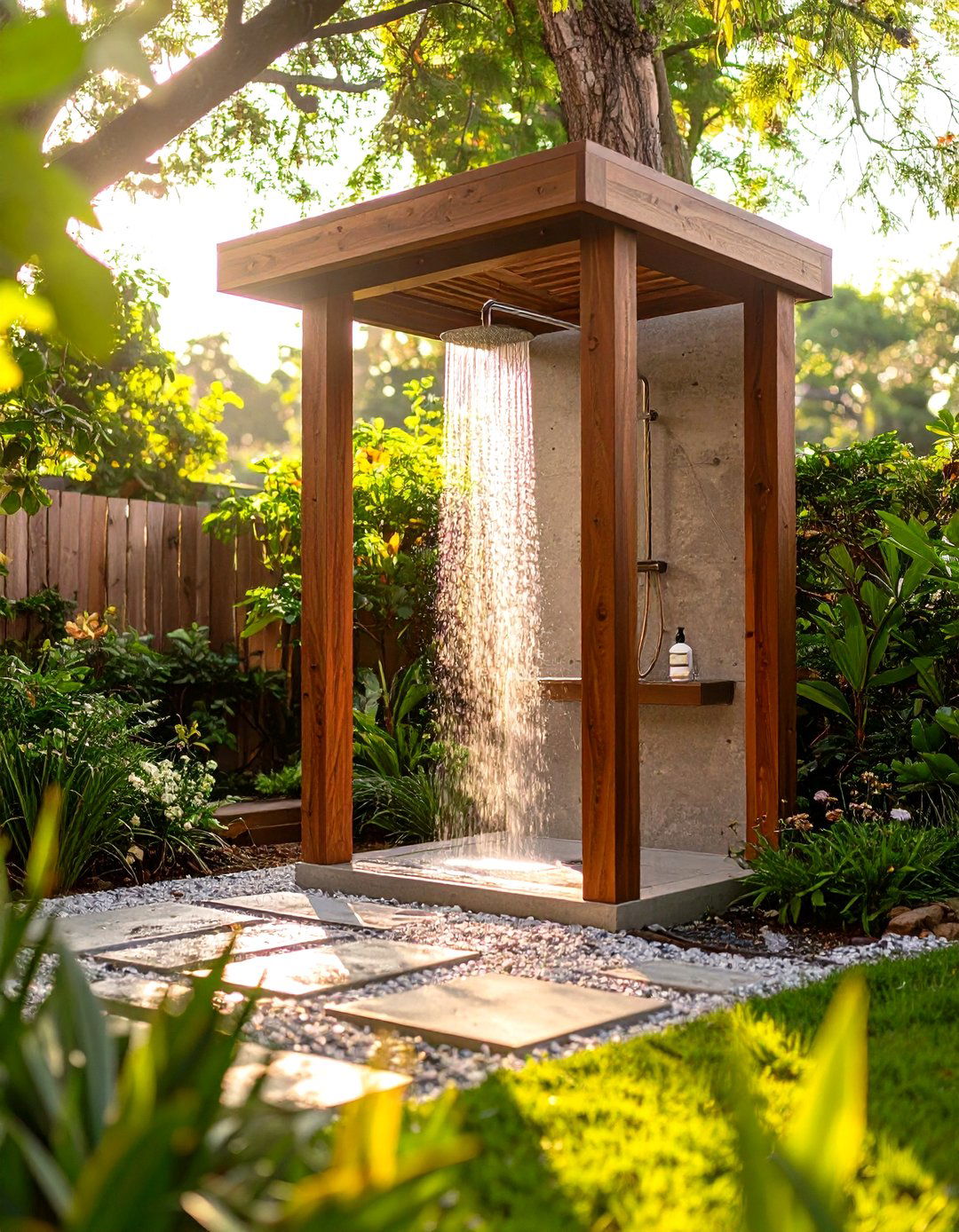 Bench Seat Outdoor Shower Retreat - 25 outdoor shower ideas