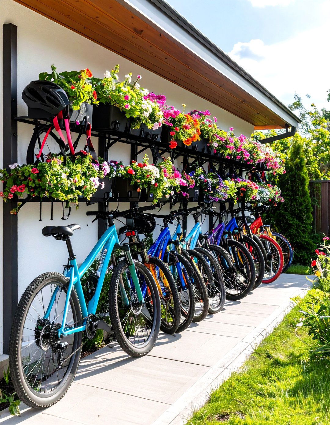 Bike Wall Mount Outdoor Storage Saver - 25 outdoor storage ideas