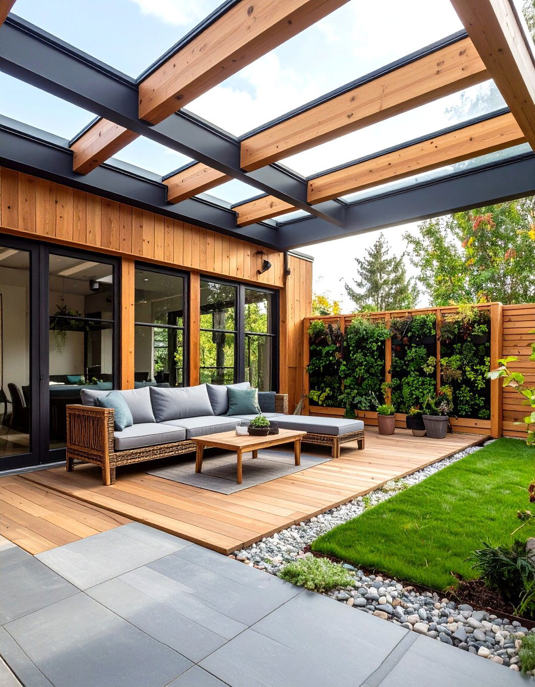 Biophilic Green Wall Enclosure - 25 patio enclosure ideas