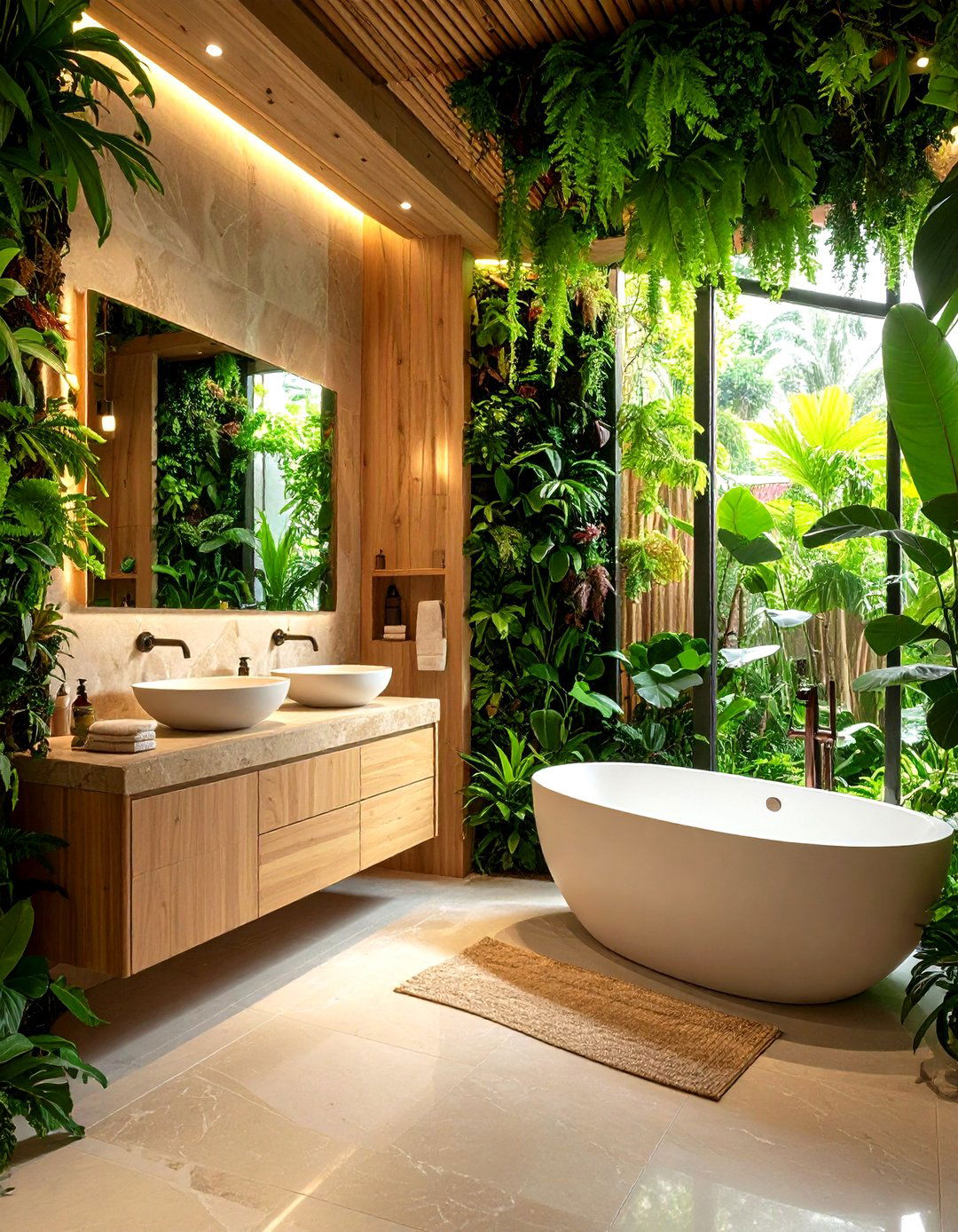 Biophilic Touches for Well Being - 25 office bathroom ideas