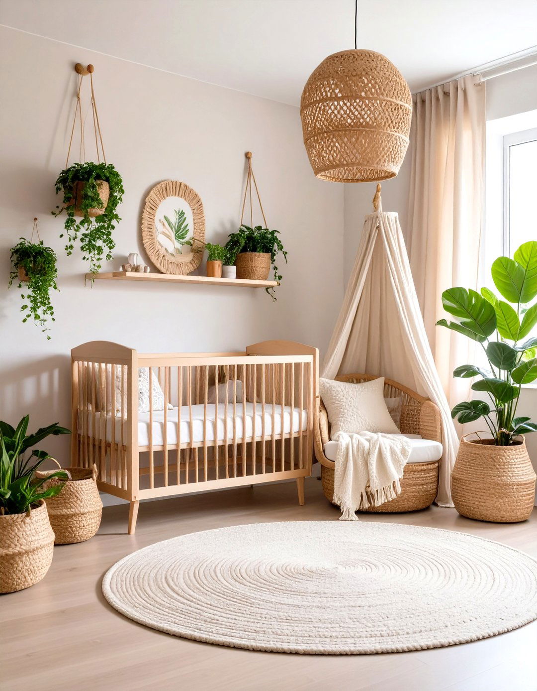 Biophilic Touches with Safe Indoor Plants - 25 neutral nursery ideas