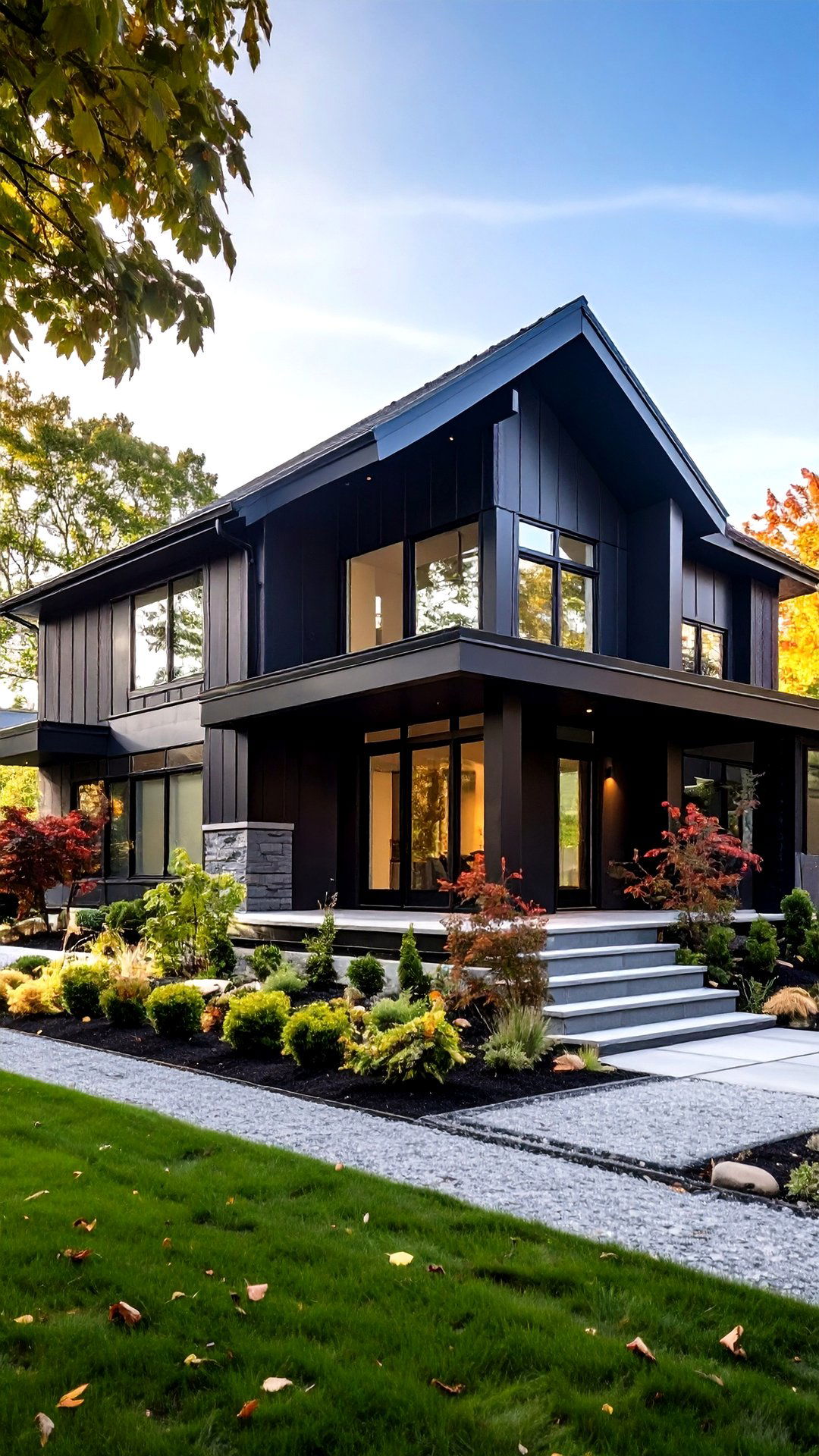 Black Exterior with Hidden Insulation - 25 black house exteriors & paint colors