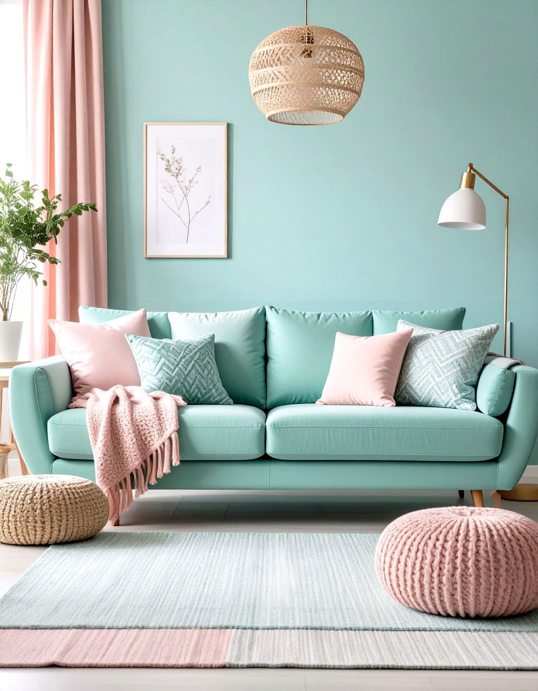 Blend Two Complementary Pastels - 25 pastel living room ideas