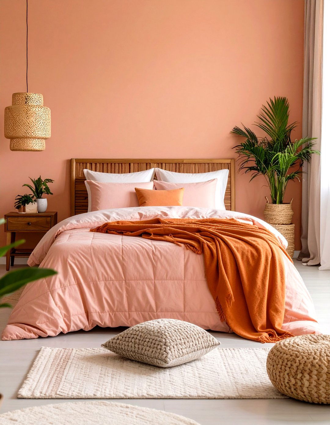 Blush Pink Harmony for Gentle Warmth - 25 orange bedroom ideas