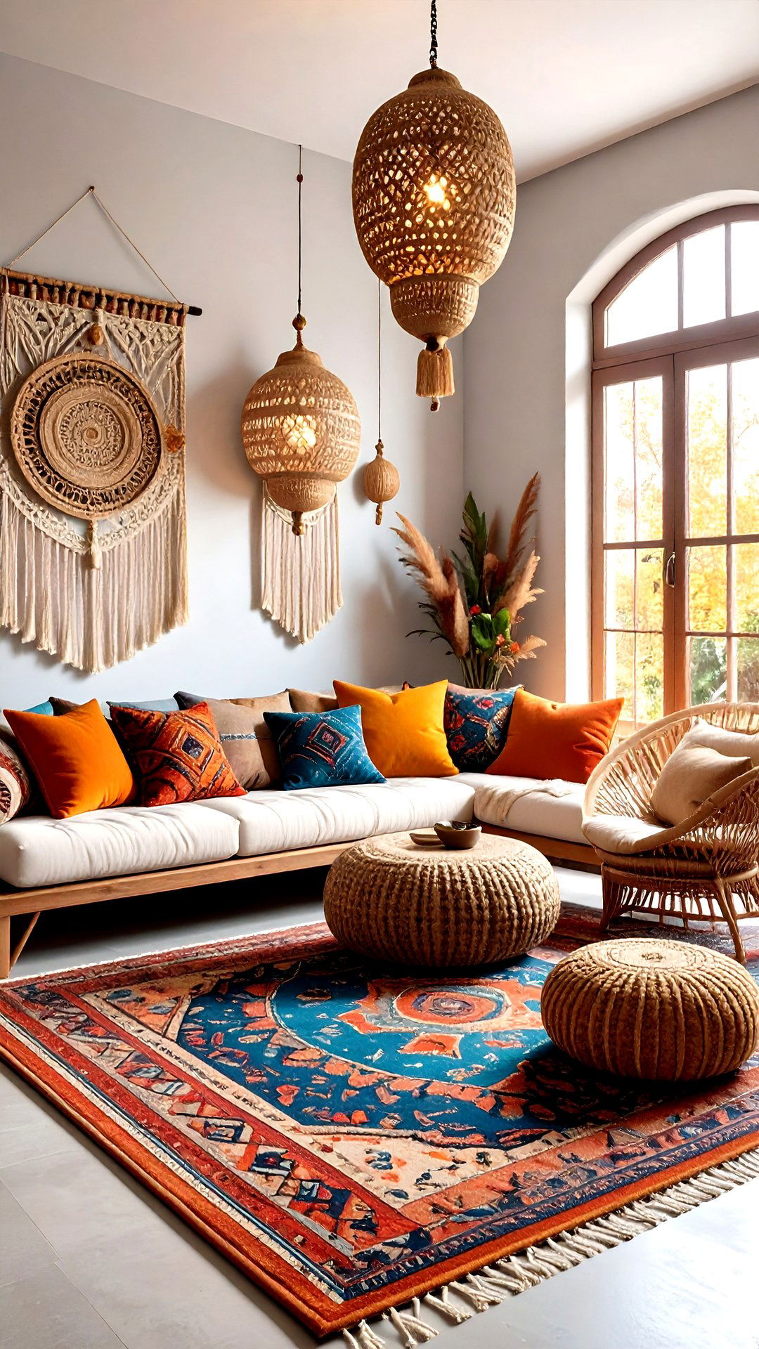 Boho Chic Room Layered with Global Textures - 25 aesthetic room ideas