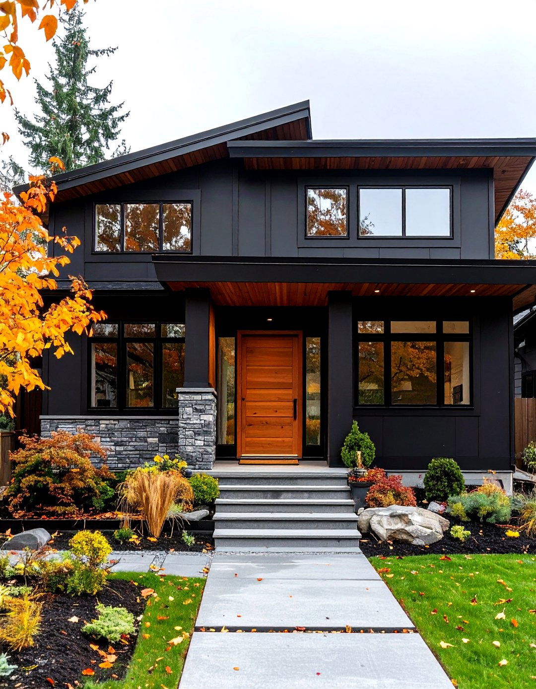 Bold Black Makes a Minimalist Statement - 25 exterior house colors & inspiration
