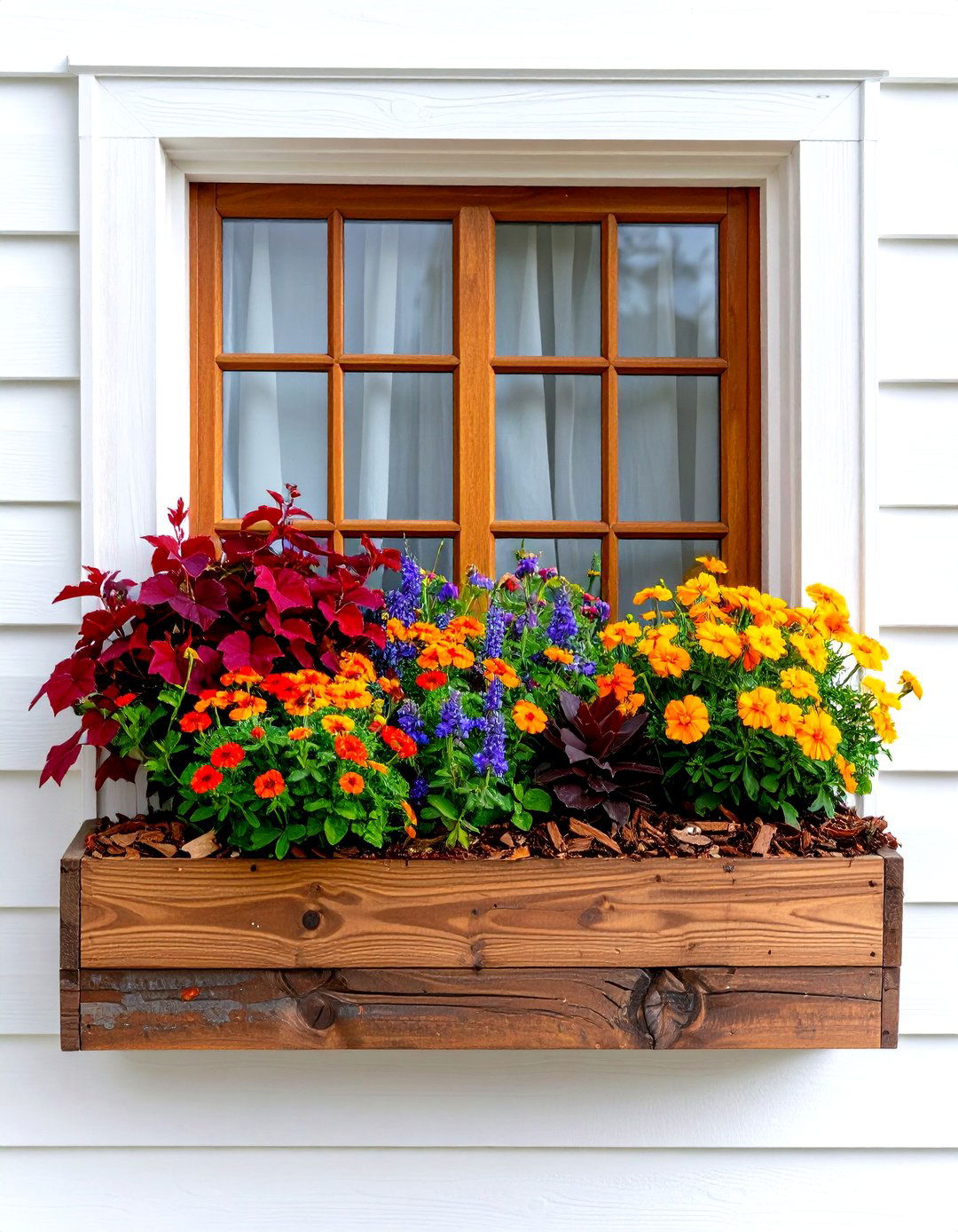 Bold Burgundies with Heuchera - 25 fall flower box ideas