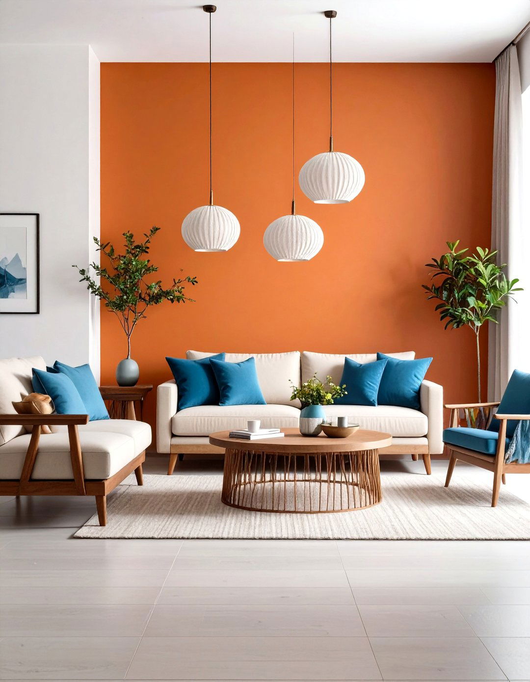 Bold Burnt Orange Accent Wall - 25 orange accent wall ideas