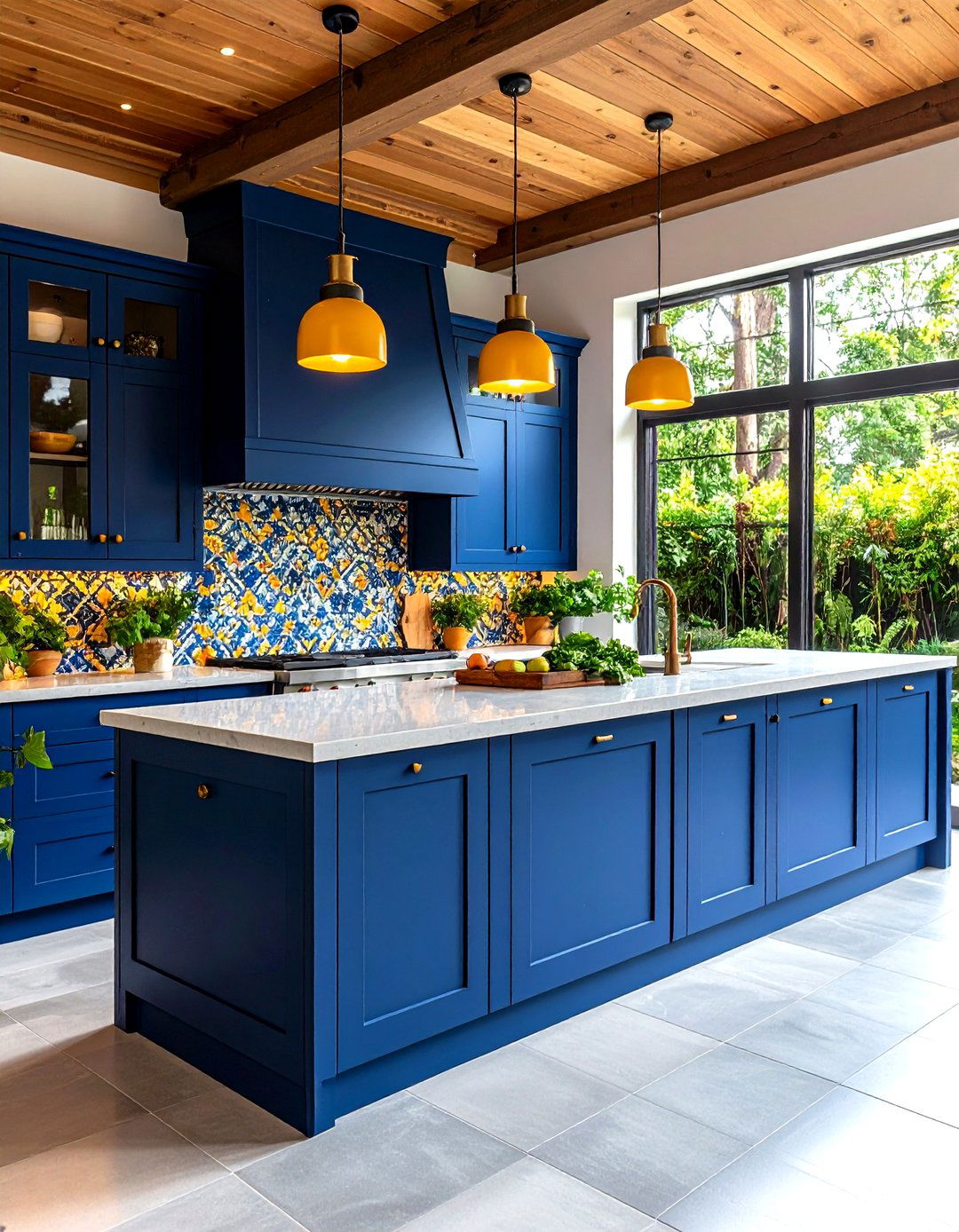 Bold Cabinetry and Colorful Accents - 25 outdoor kitchen designs