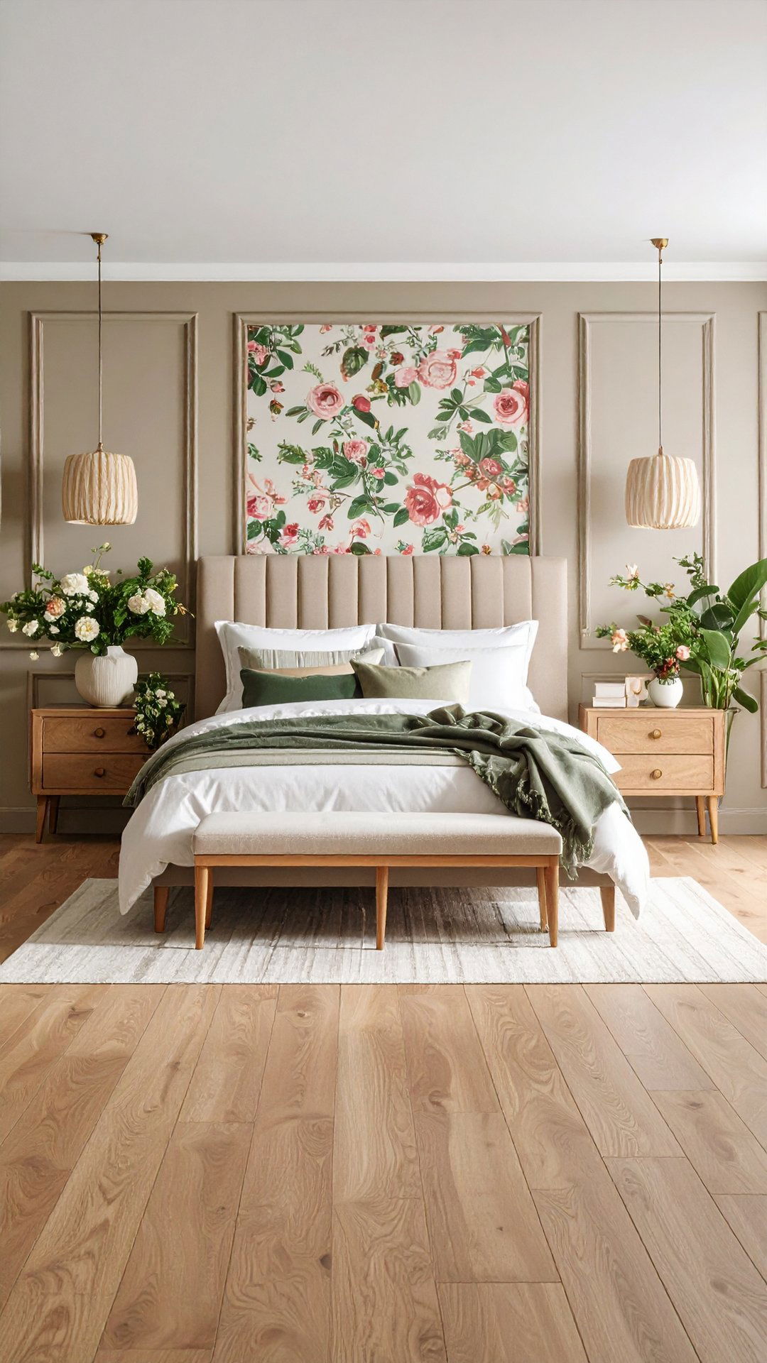 Bold Chintz Wallpaper Takes Center Stage - 25 grandmillennial style bedroom ideas