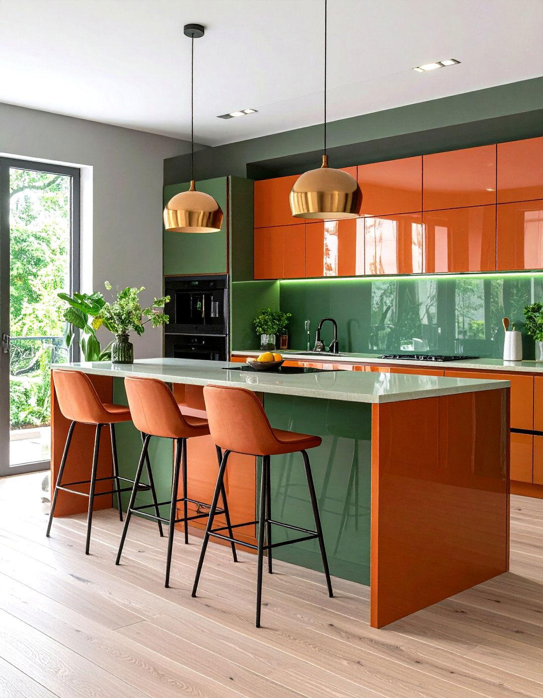 Bold Color Block Breakfast Bar - 25 breakfast bar ideas