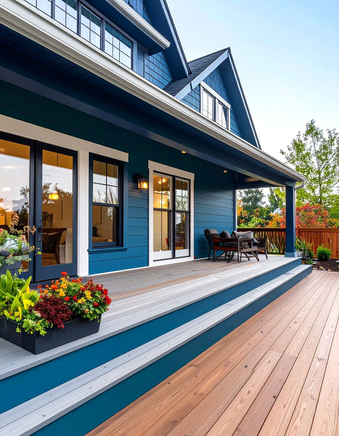 Bold Color Painted Deck Fascia - 25 deck fascia ideas