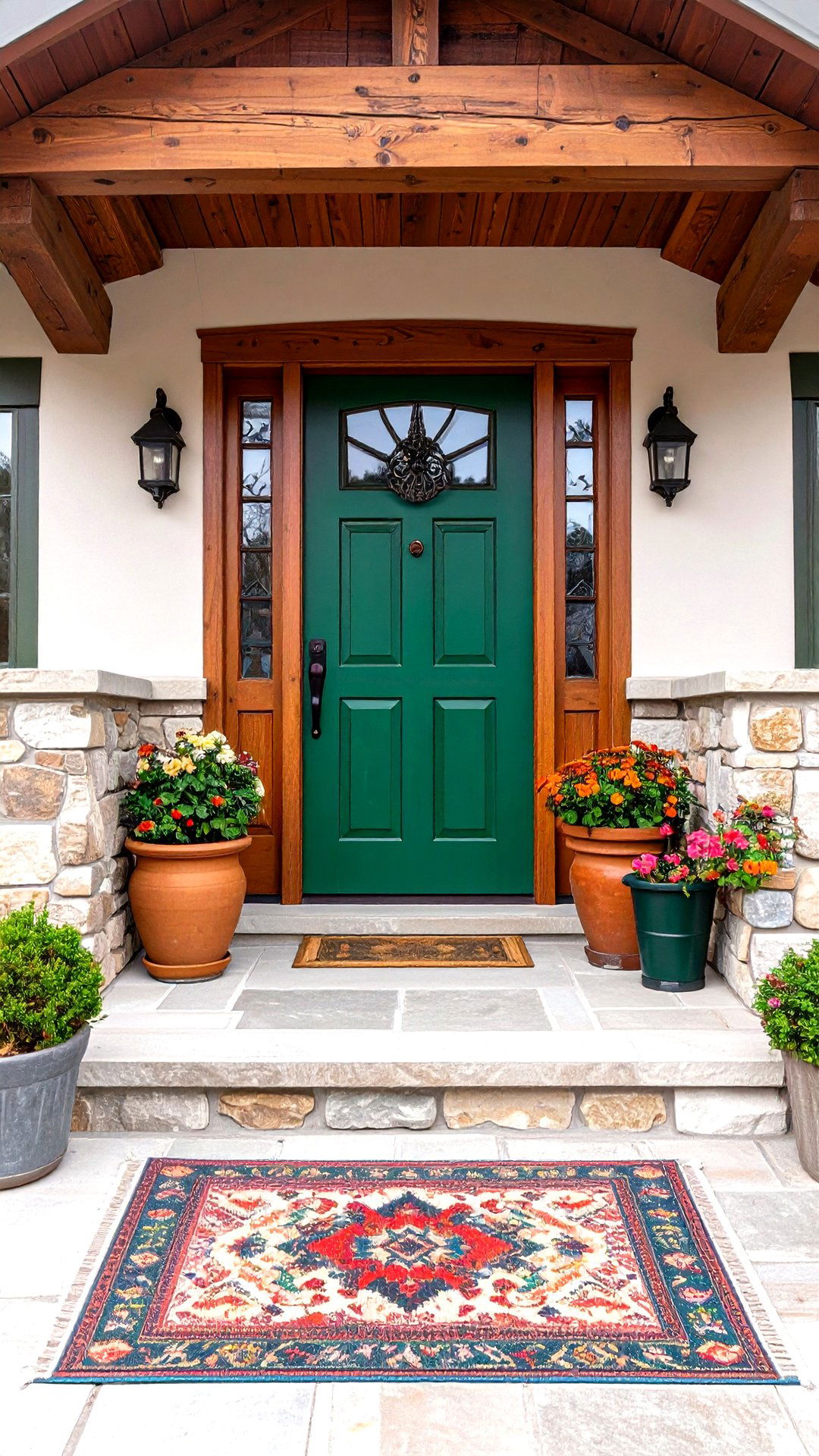 Bold Entryway Door Sets the Cabin Tone - 25 cabin decor ideas